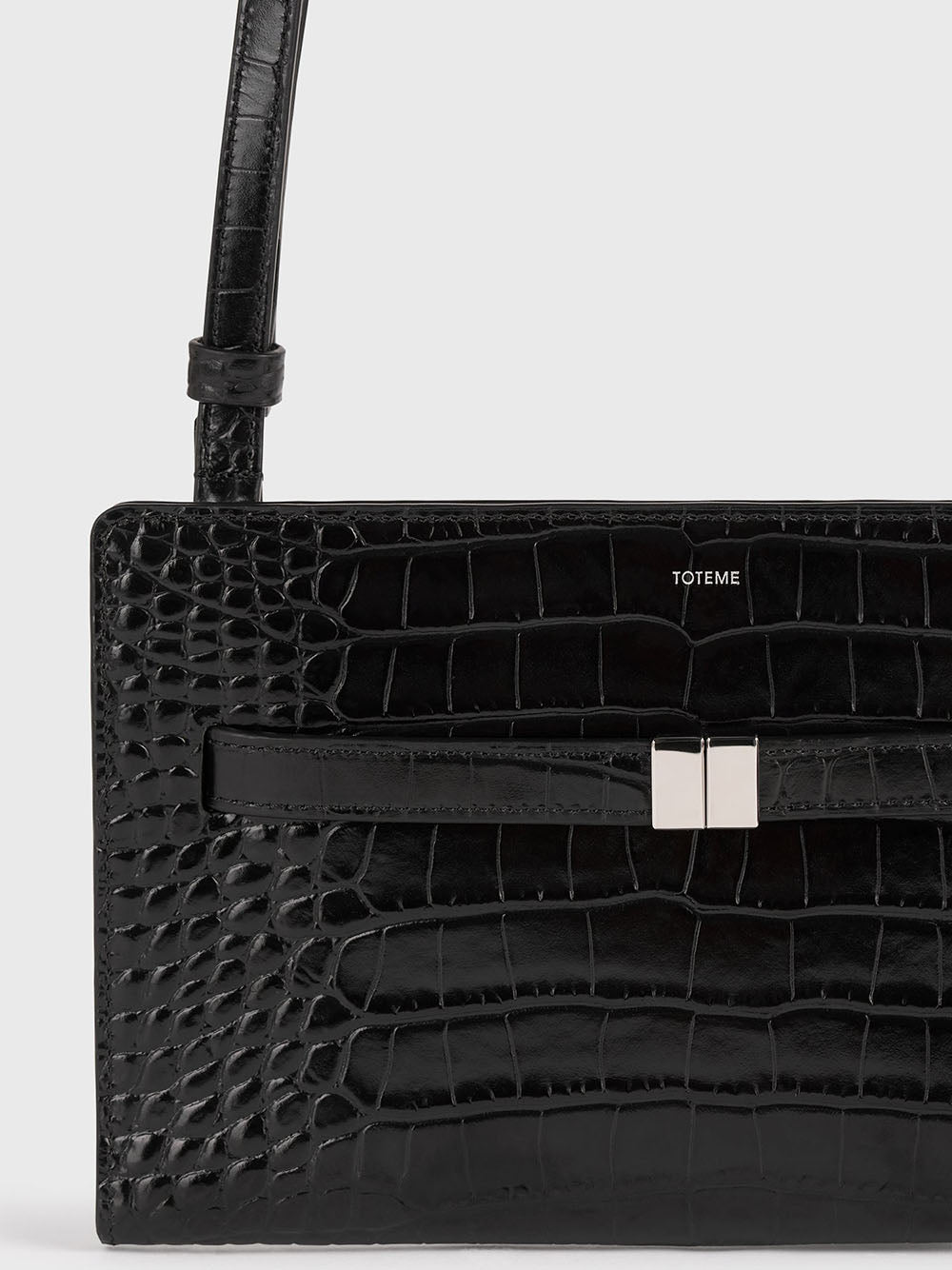 TOTEME-Belted croco-embossed cross-body-