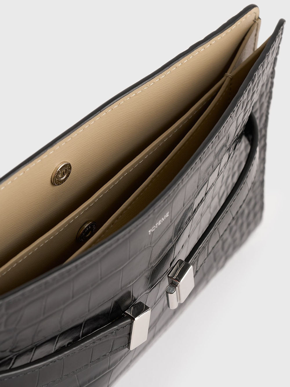 TOTEME-Belted croco-embossed cross-body-