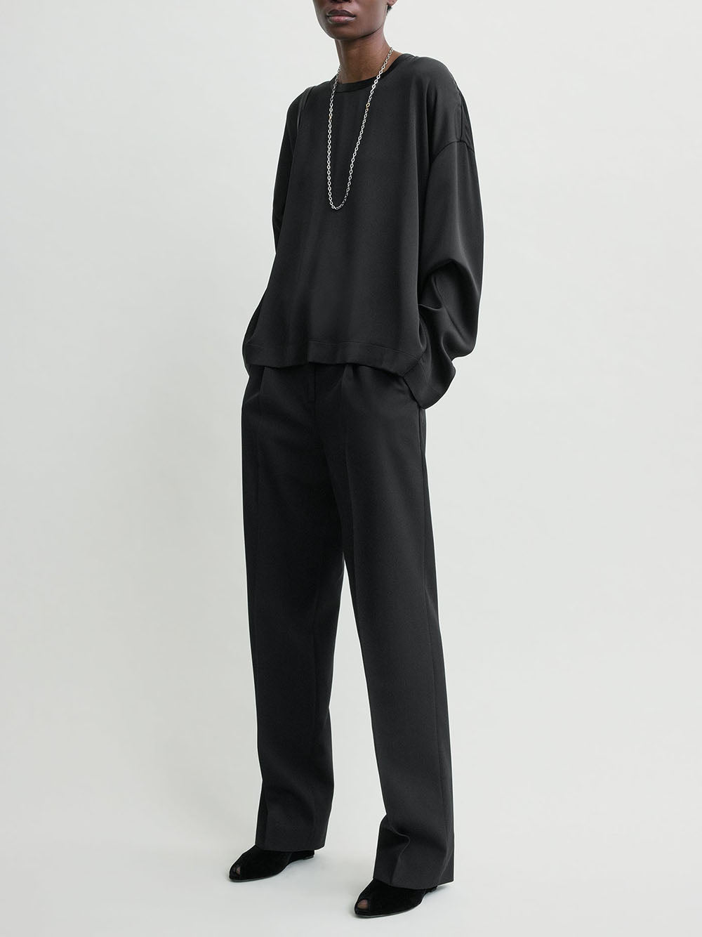 TOTEME-Boxy satin top-