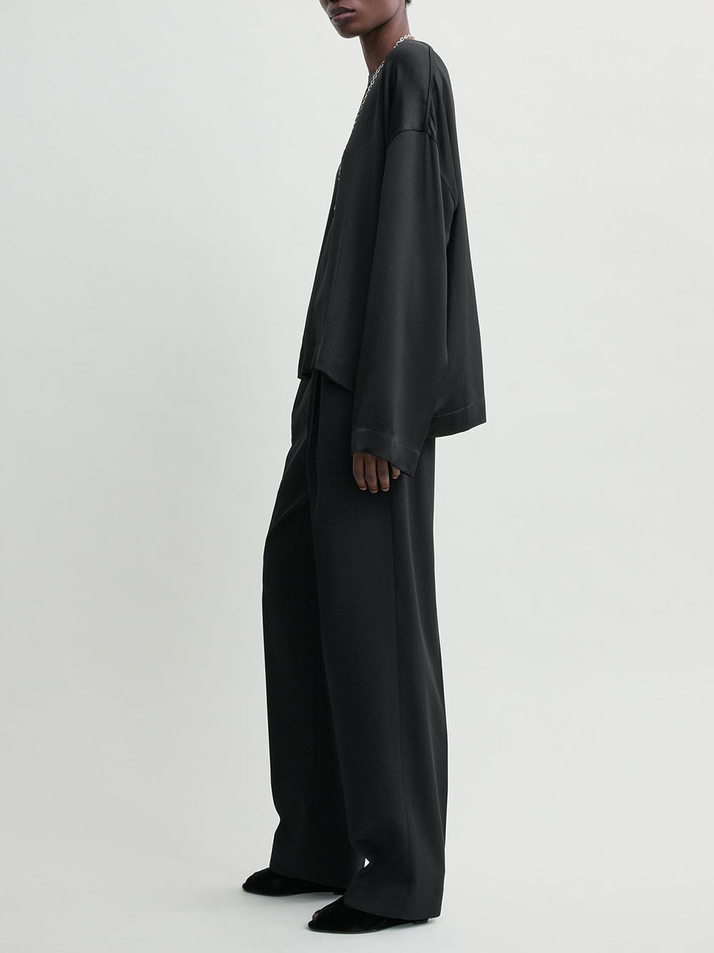 TOTEME-Boxy satin top-