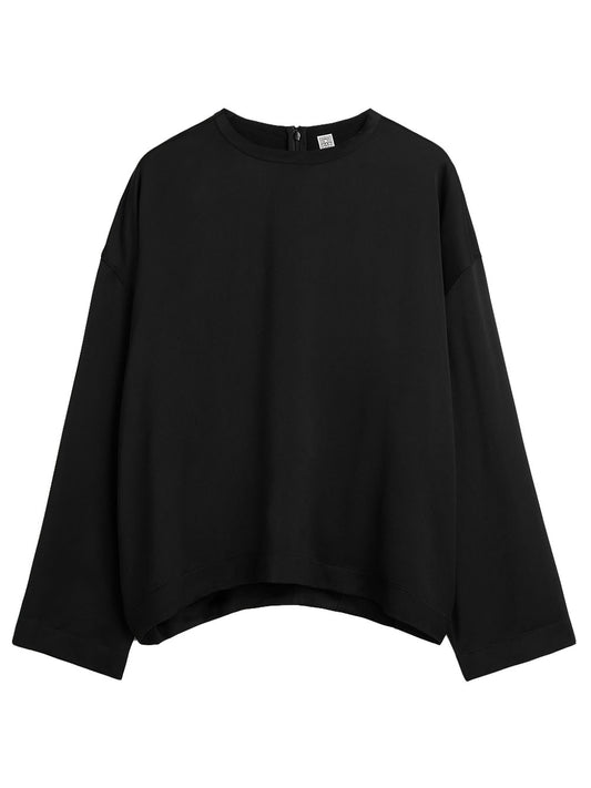 TOTEME-Boxy satin top-