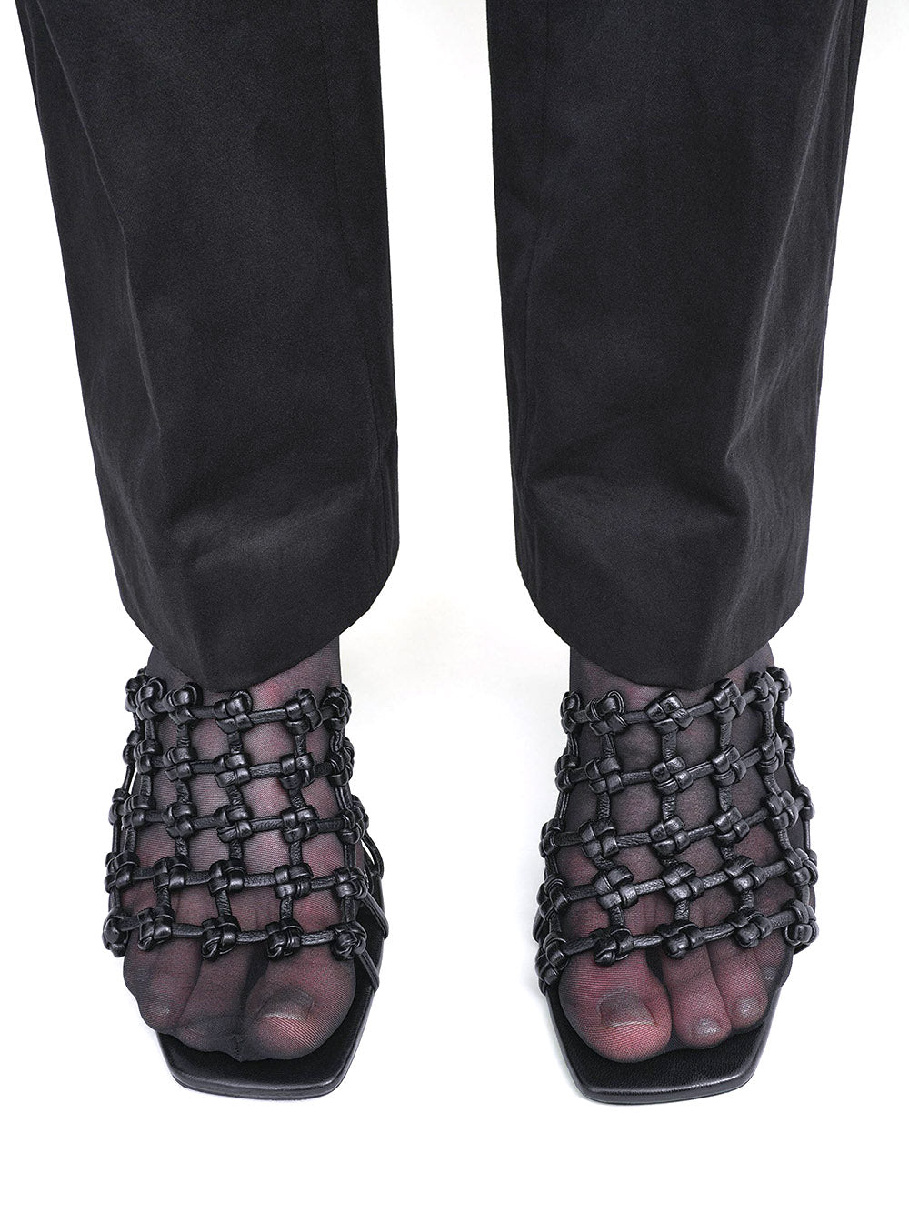 TOTEME-Braided-Leather Bandeau Mules-