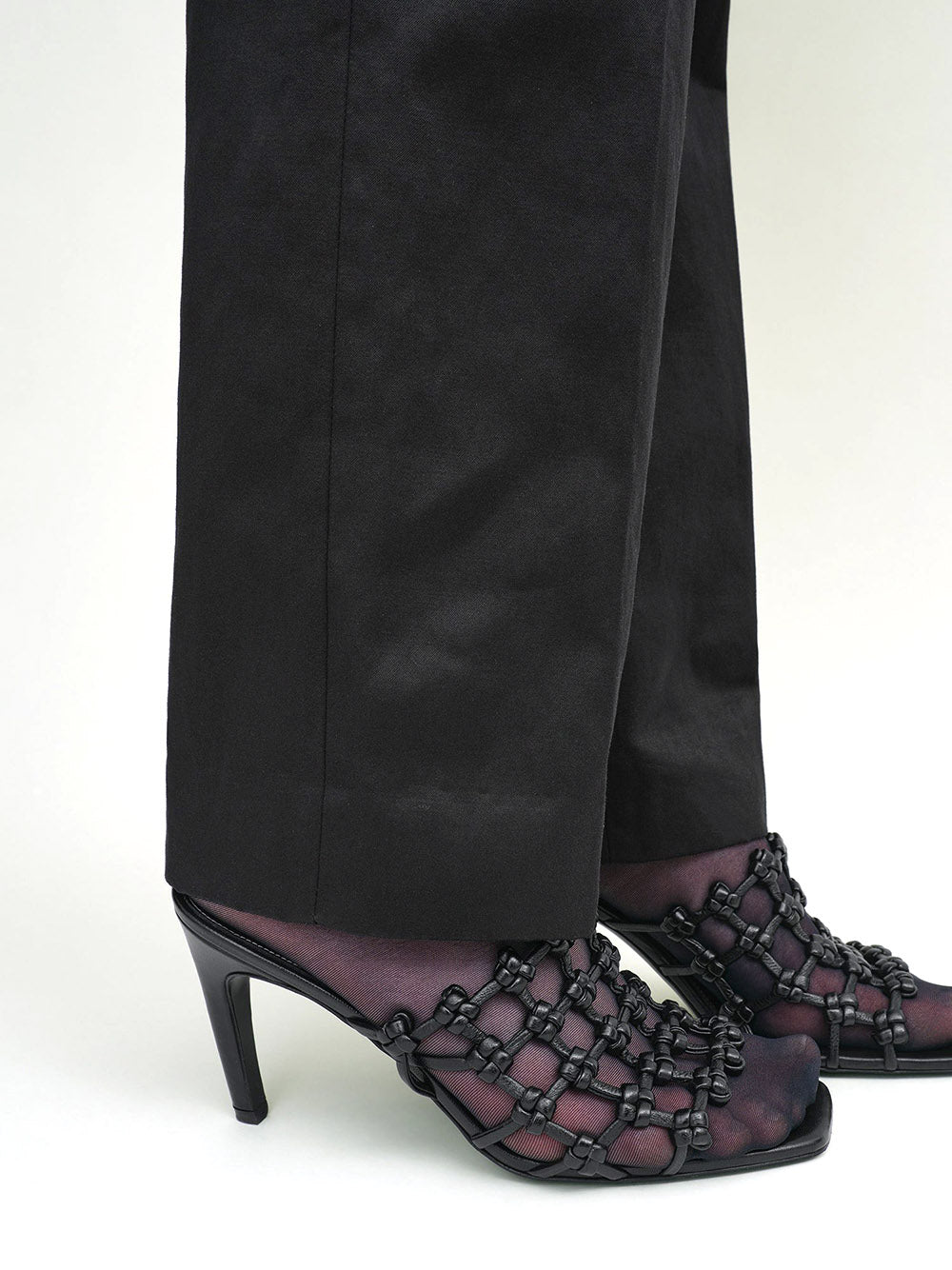 TOTEME-Braided-Leather Bandeau Mules-