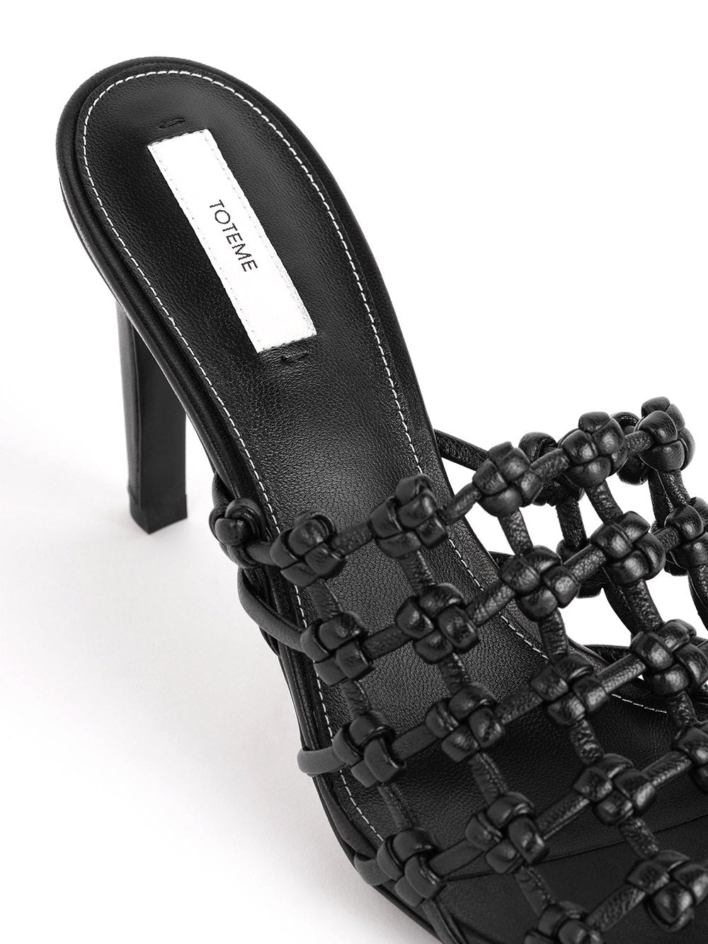 TOTEME-Braided-Leather Bandeau Mules-