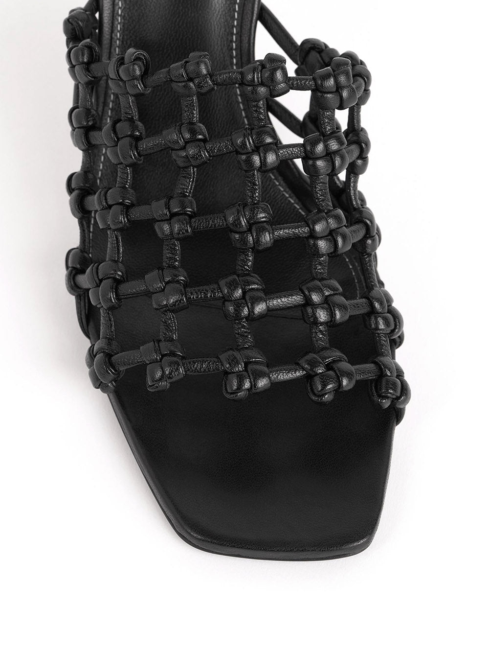 TOTEME-Braided-Leather Bandeau Mules-