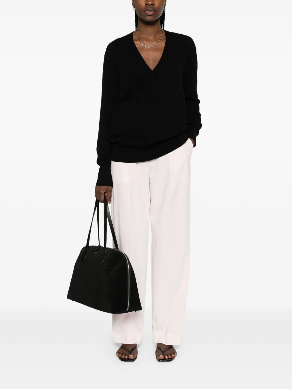 TOTEME-Cashmere V-Neck Knit-