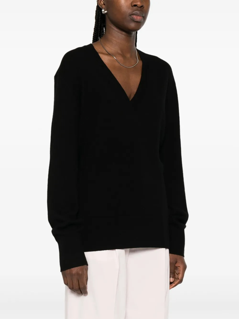 TOTEME-Cashmere V-Neck Knit-