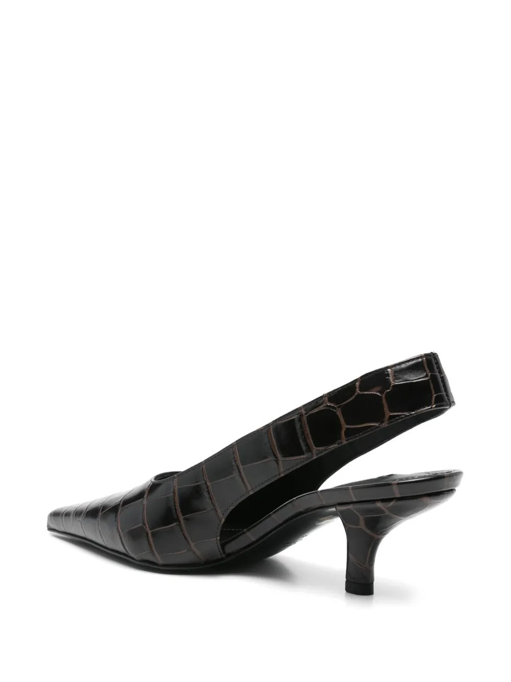 TOTEME-Classic Croco-Embossed Slingbacks-