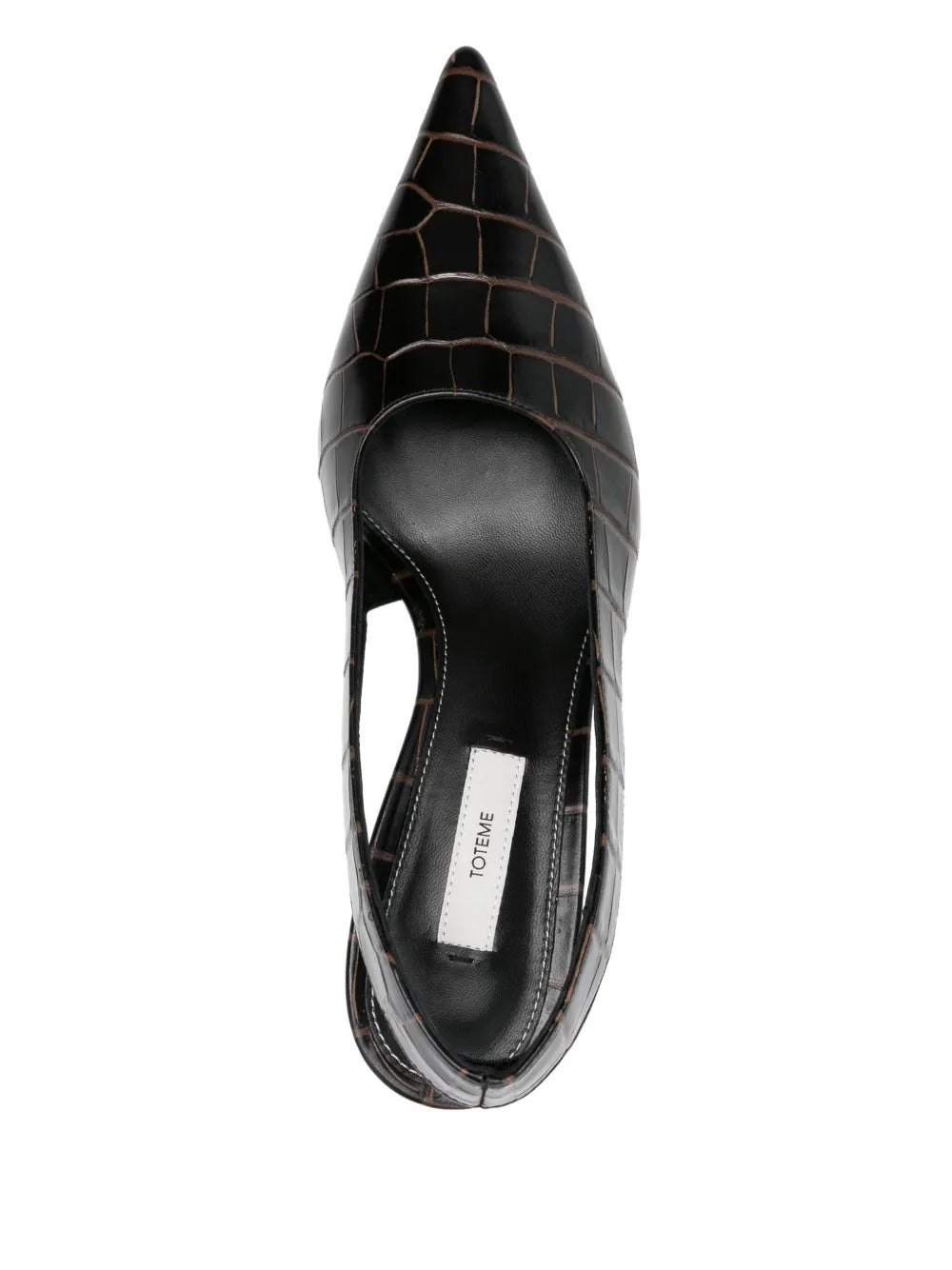 TOTEME-Classic Croco-Embossed Slingbacks-