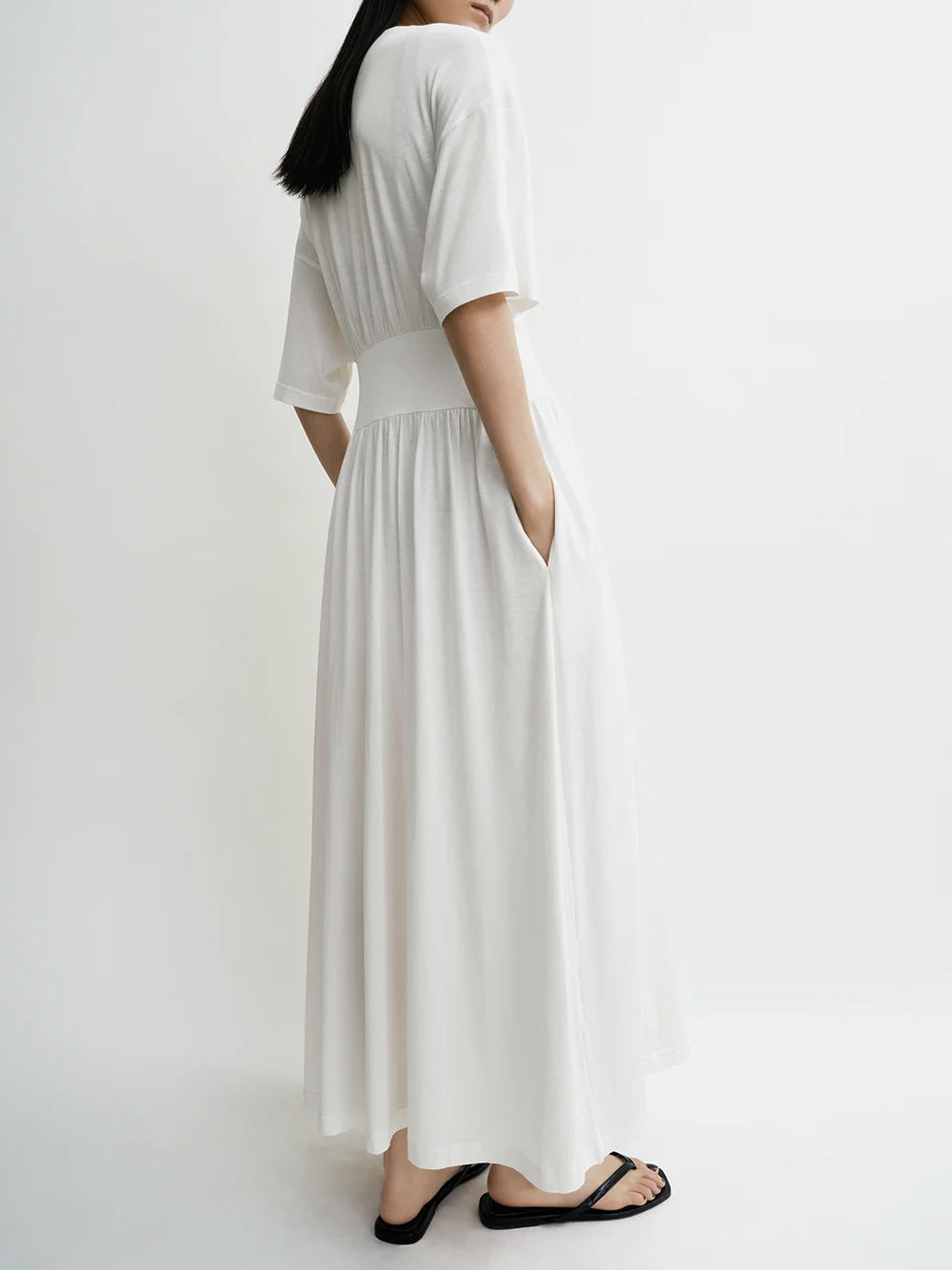 TOTEME-Cotton silk tee dress-