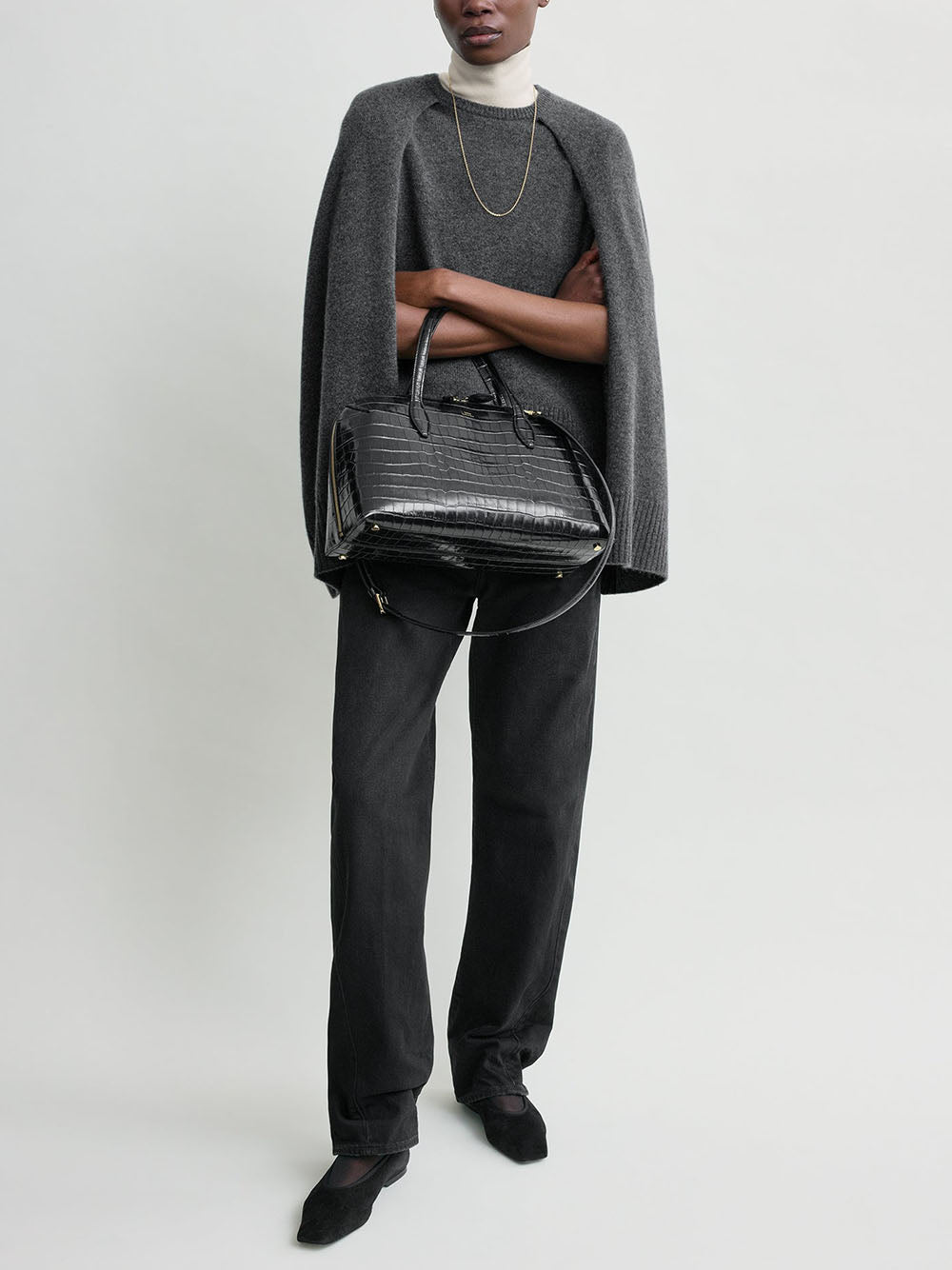 TOTEME-Crew cape knit-