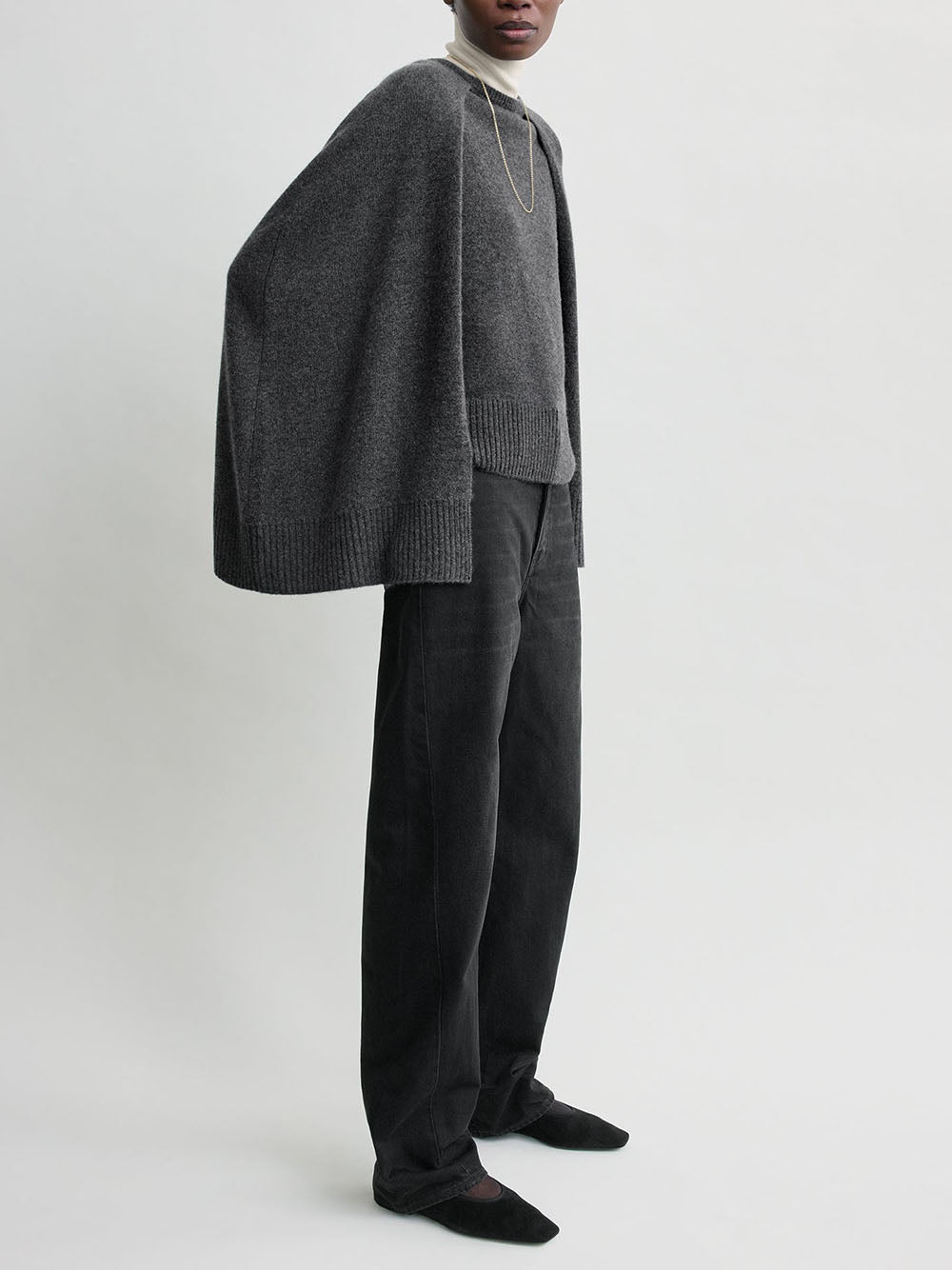 TOTEME-Crew cape knit-