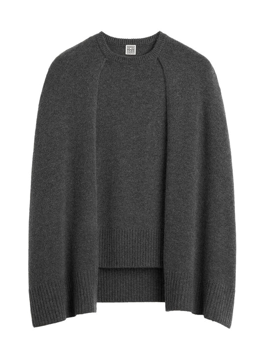TOTEME-Crew cape knit-