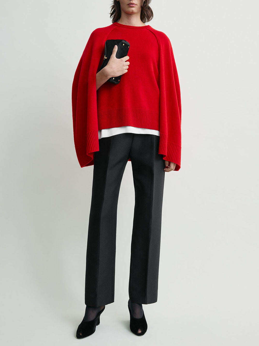 TOTEME-Crew cape knit-