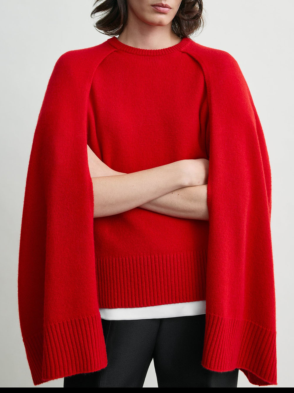 TOTEME-Crew cape knit-