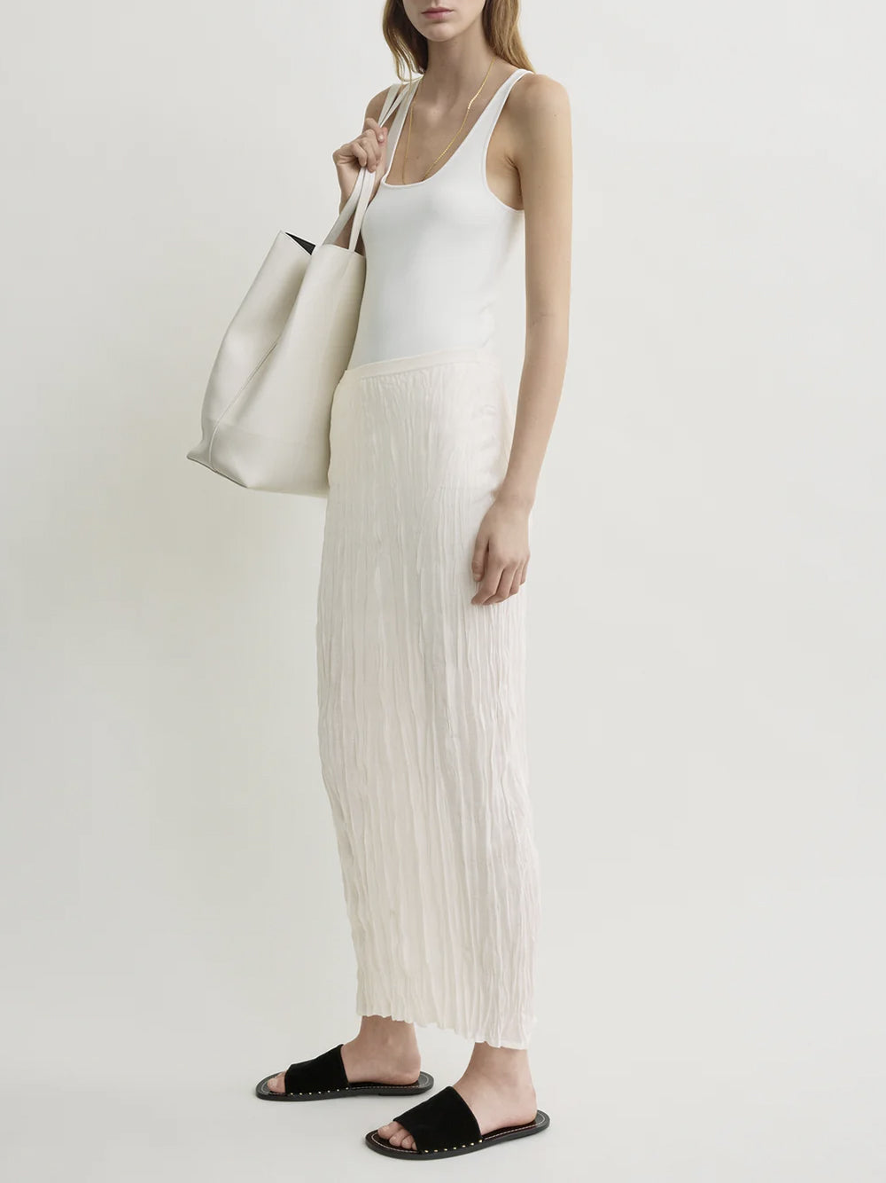 TOTEME-Crinkled knit skirt-