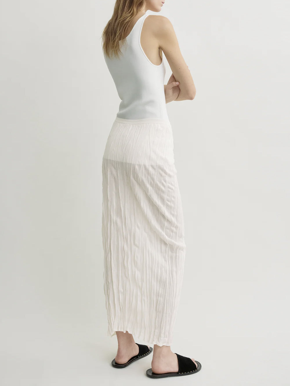 TOTEME-Crinkled knit skirt-