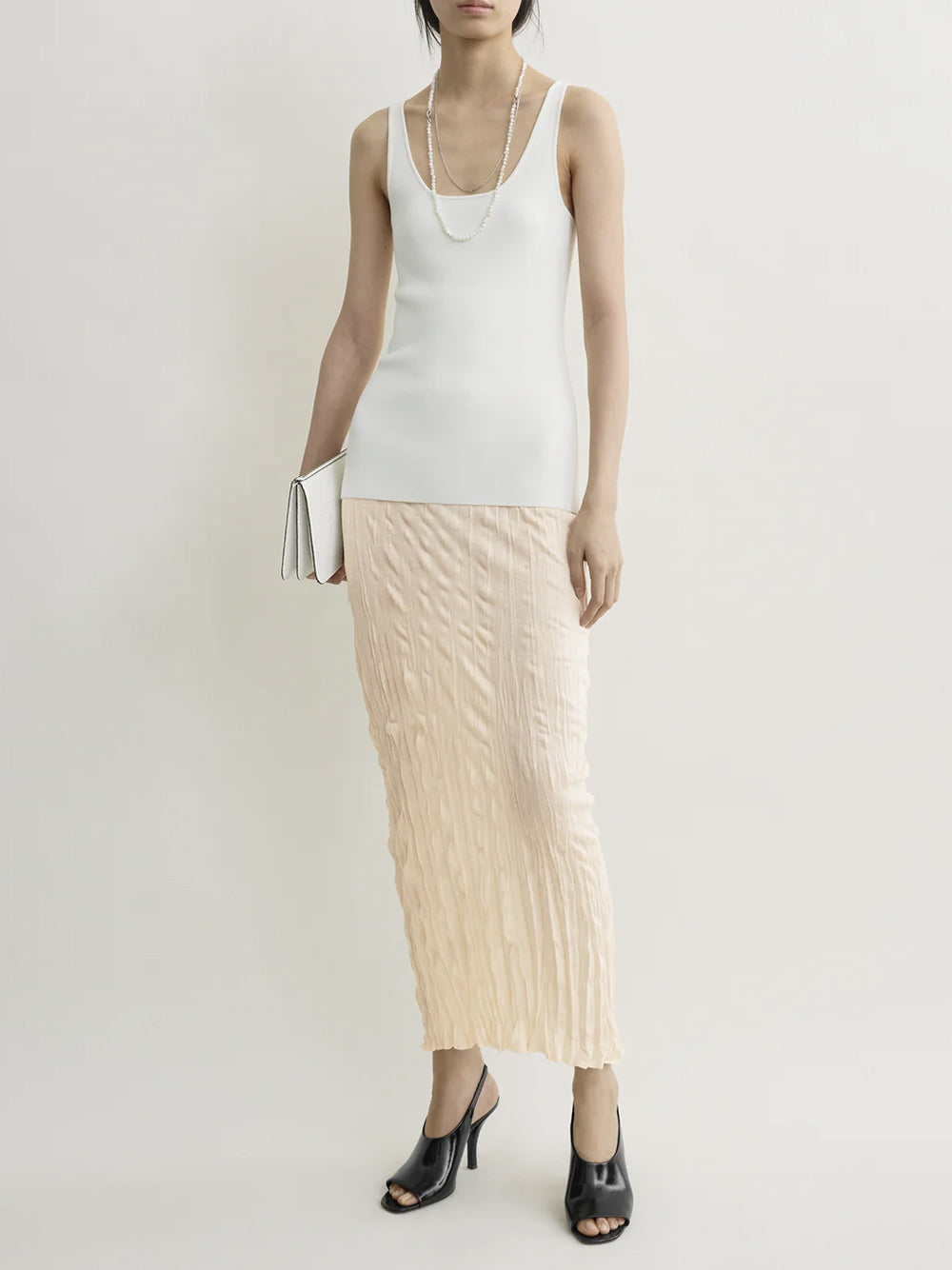 TOTEME-Crinkled knit skirt-