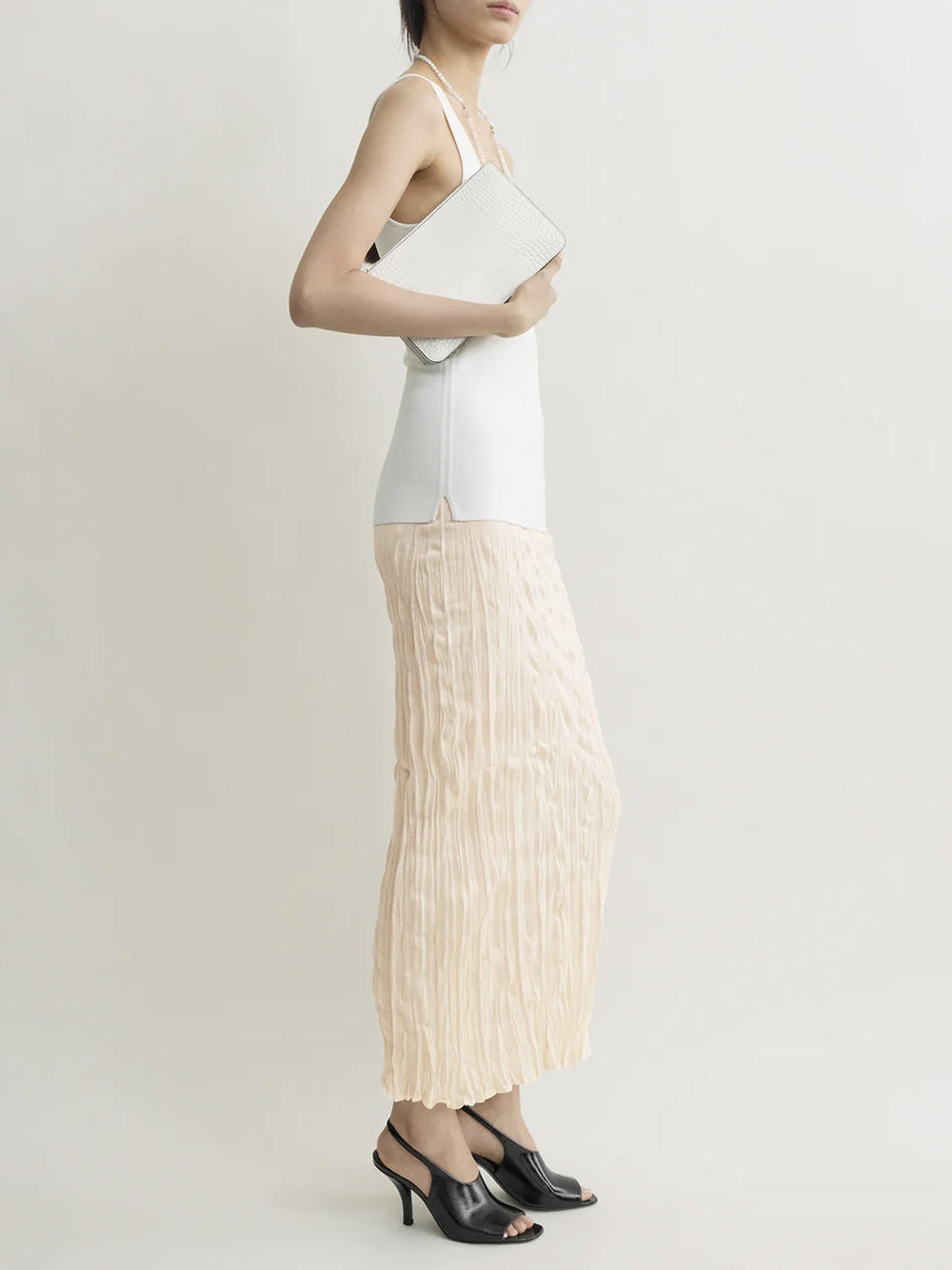 TOTEME-Crinkled knit skirt-