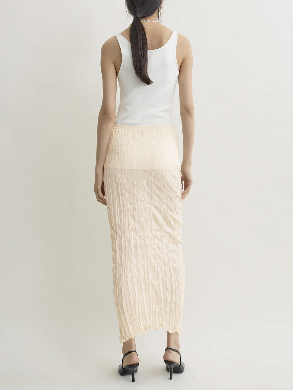 TOTEME-Crinkled knit skirt-