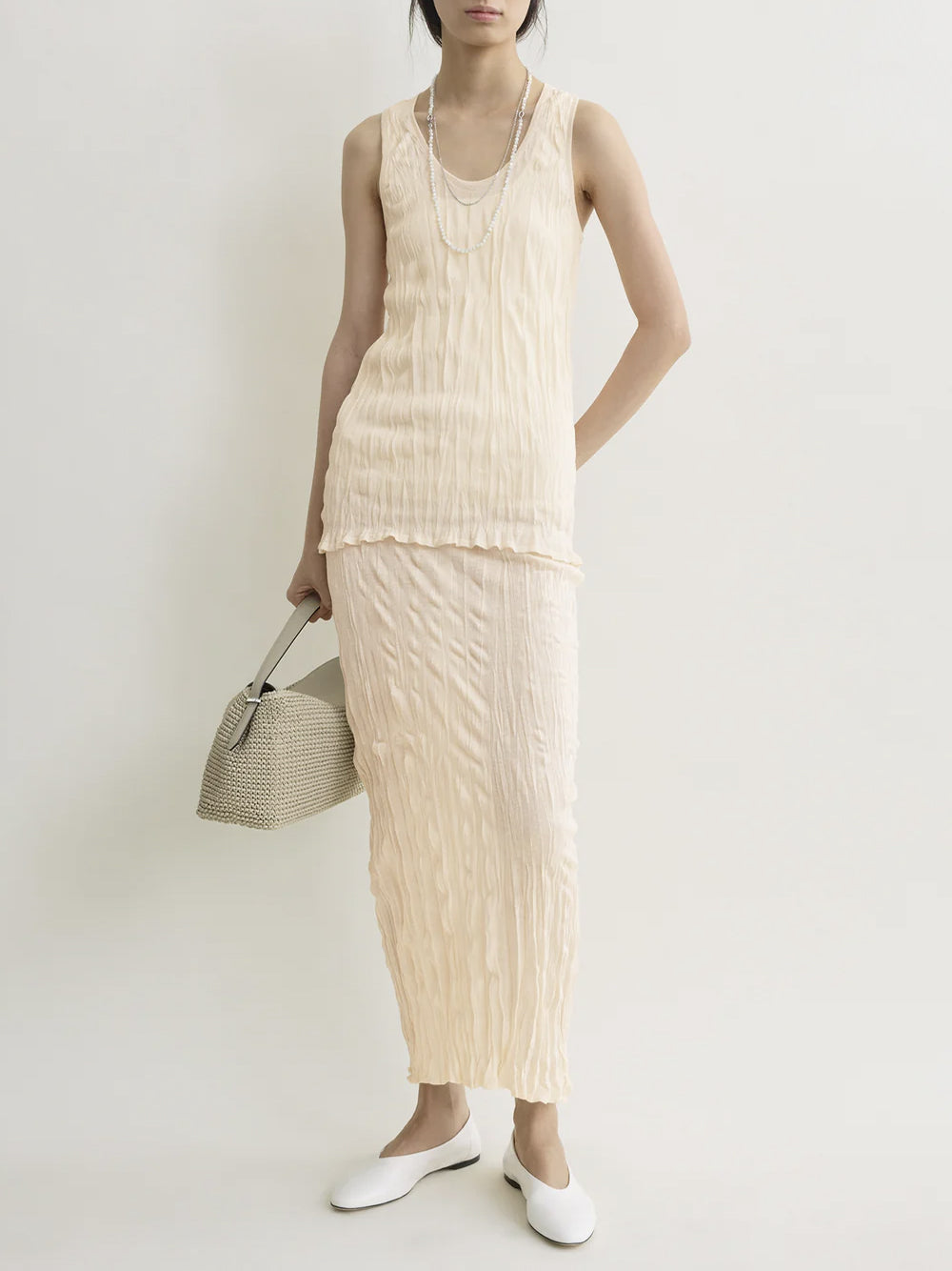 TOTEME-Crinkled knit tank-