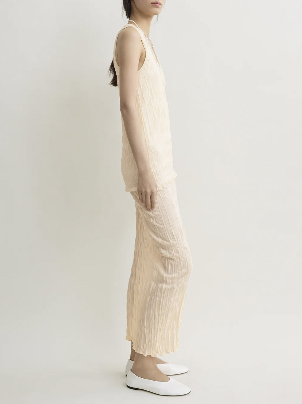 TOTEME-Crinkled knit tank-