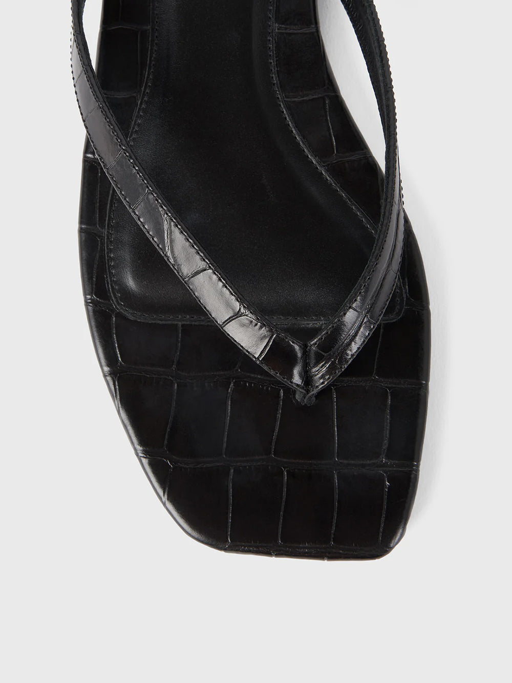 TOTEME-Croco-embossed flip flops-