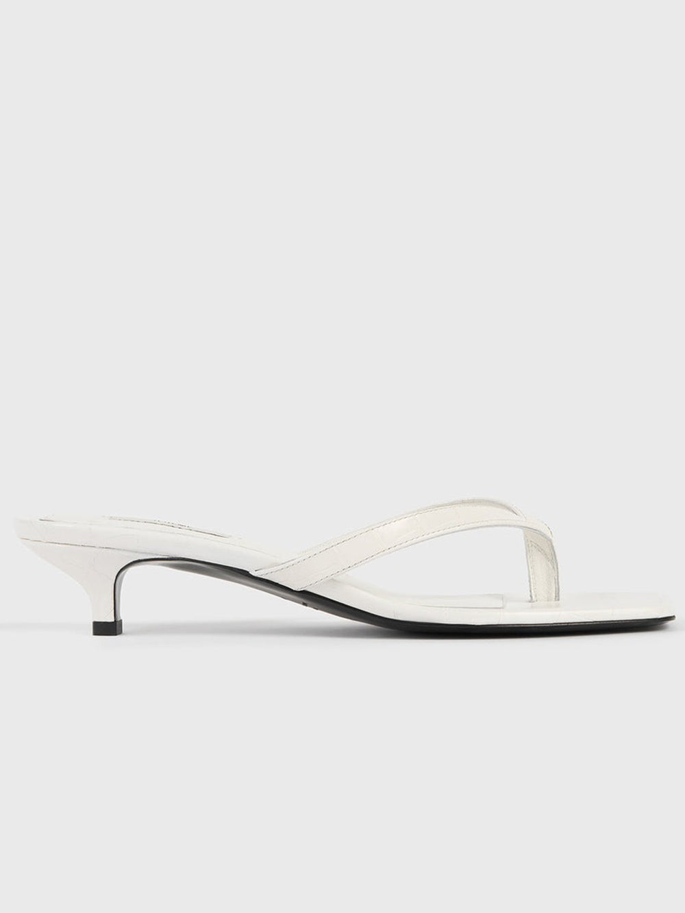 TOTEME-Croco-embossed heeled flip flops-