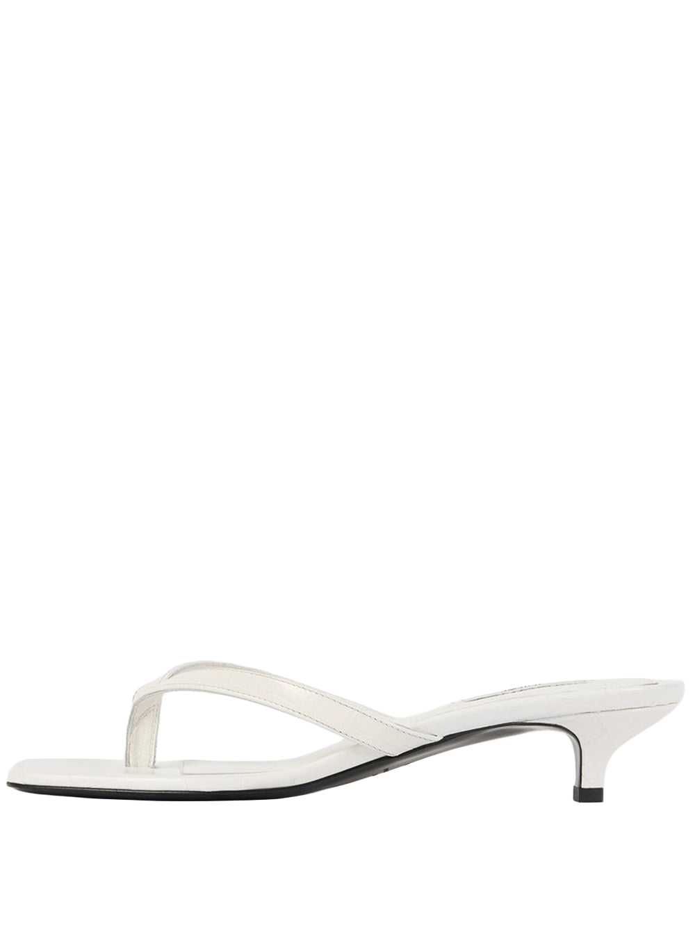 TOTEME-Croco-embossed heeled flip flops-