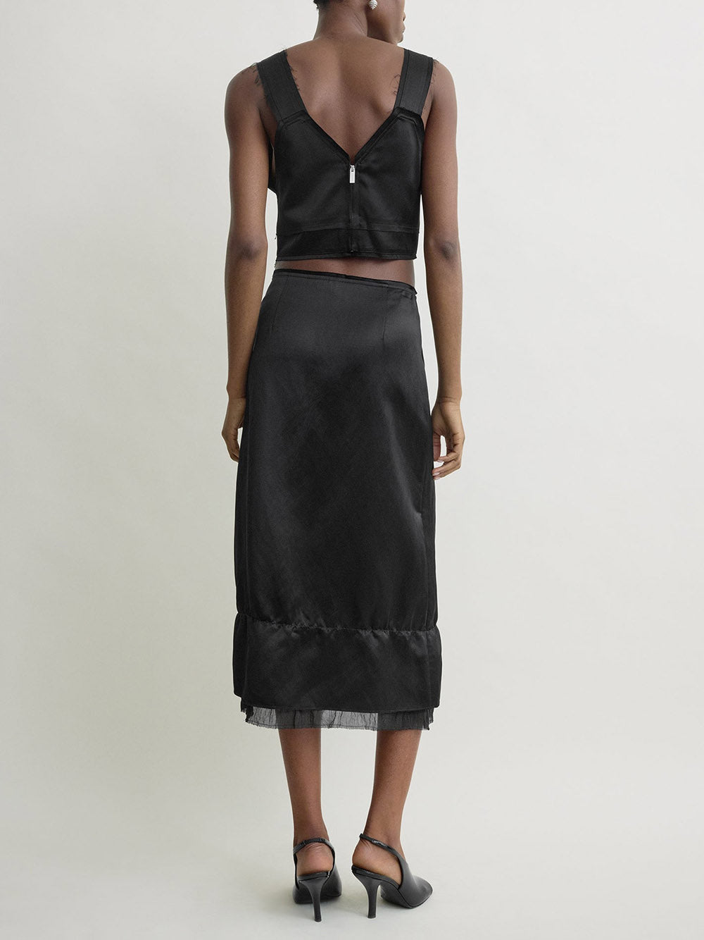 TOTEME-Cropped satin camisole-