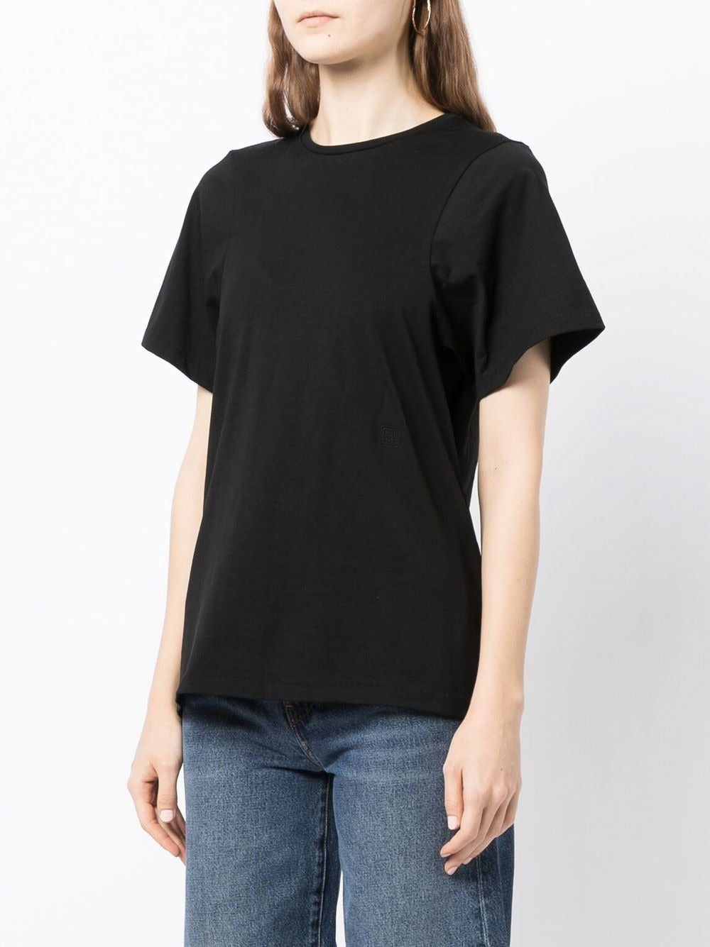 TOTEME-Curved Seam Tee-211439770 BLACK 200