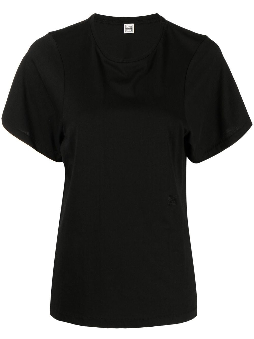 TOTEME-Curved Seam Tee-211439770 BLACK 200