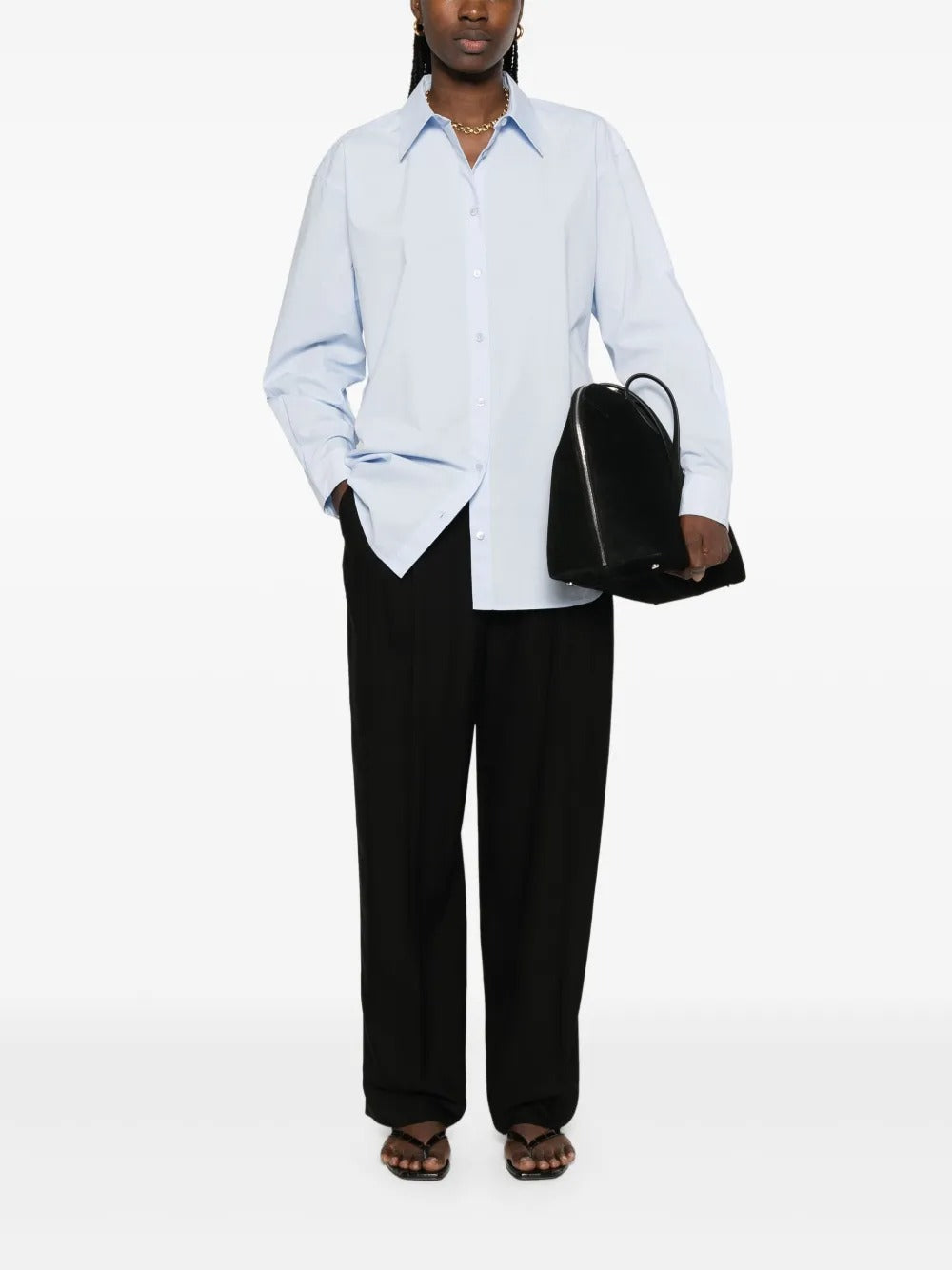 TOTEME-Double-Pleat Straight Trousers-