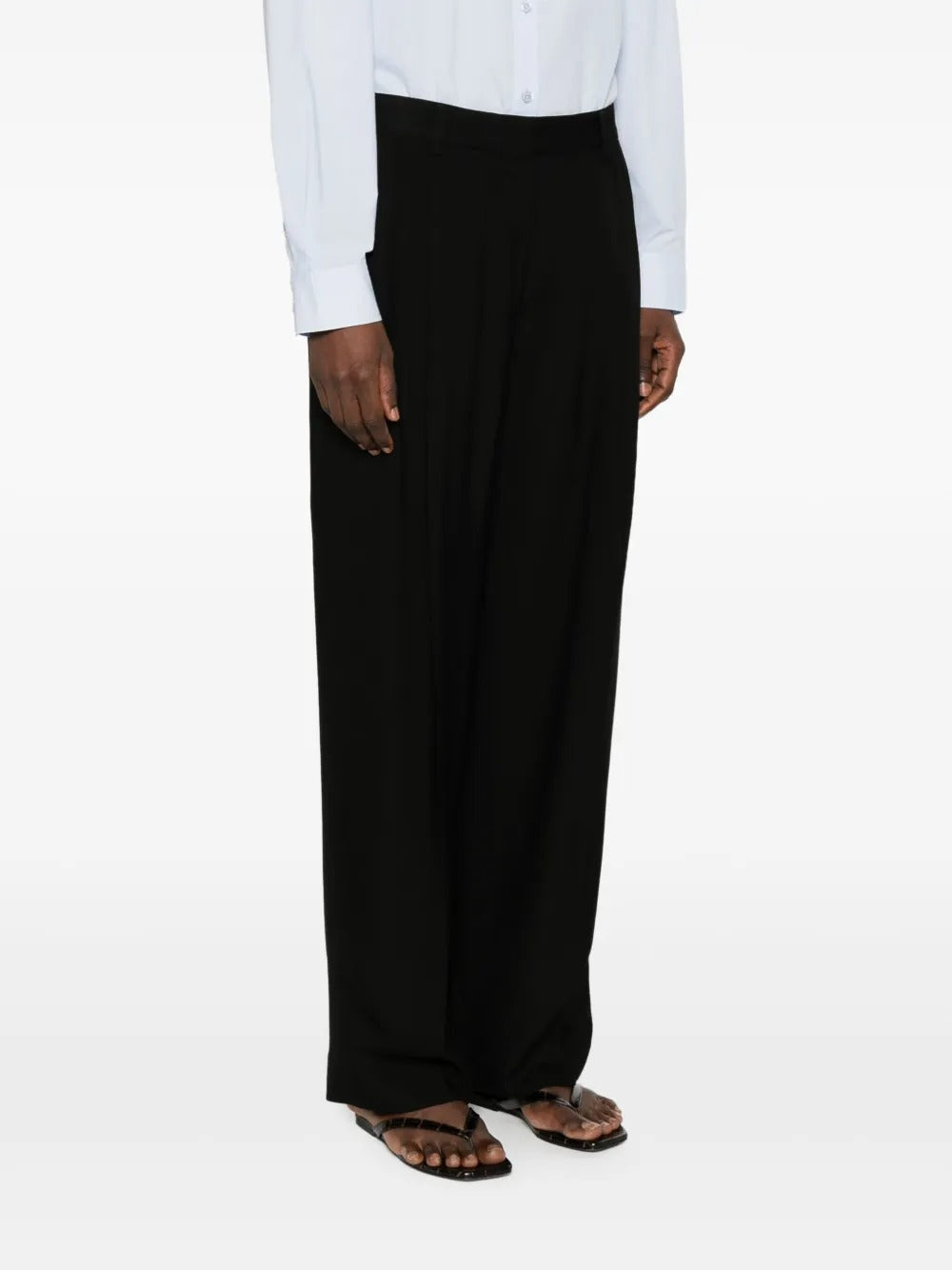 TOTEME-Double-Pleat Straight Trousers-