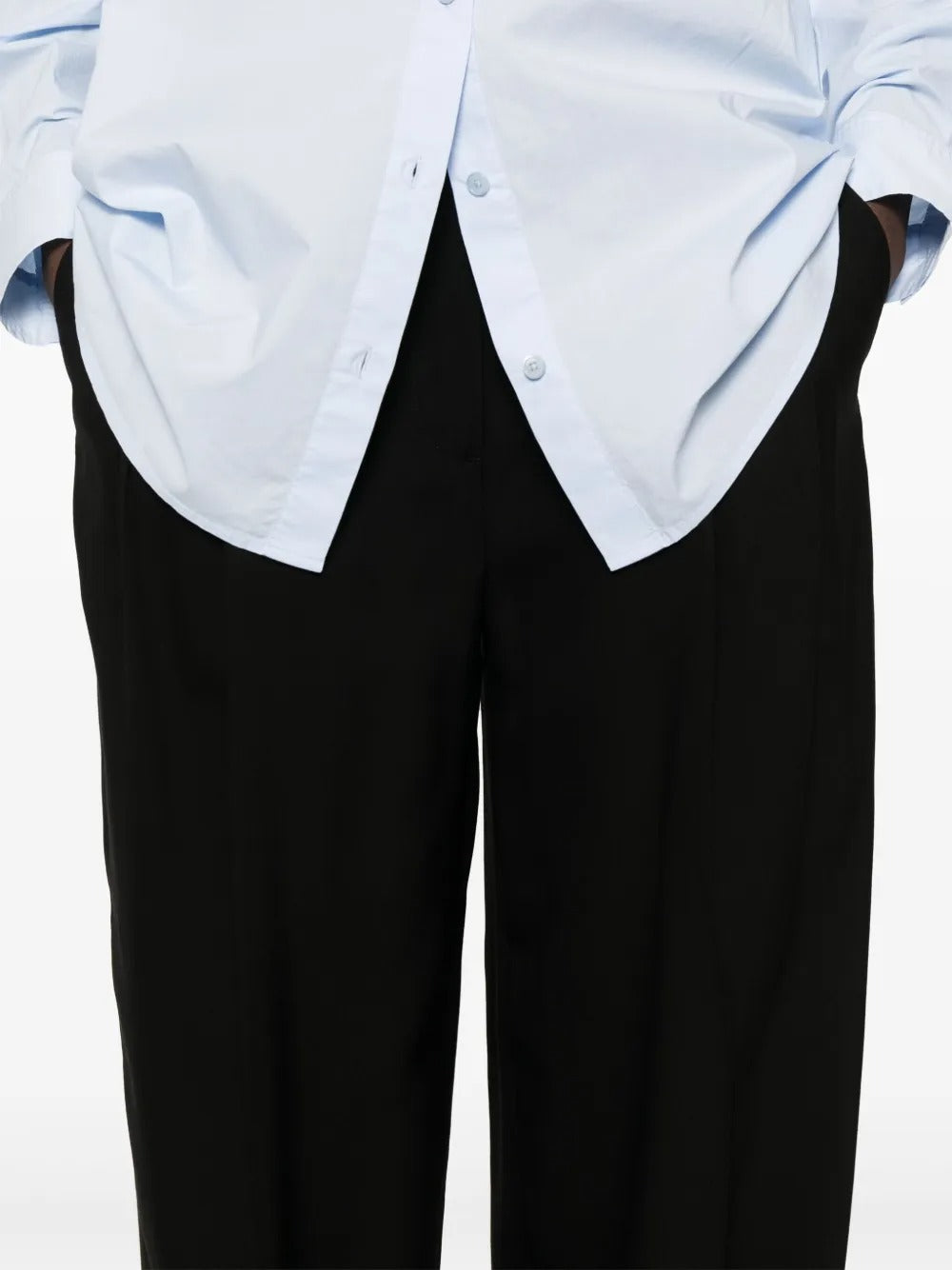 TOTEME-Double-Pleat Straight Trousers-