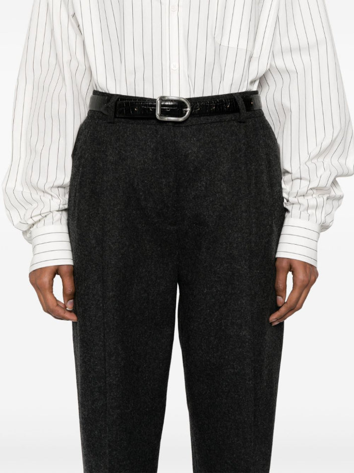 TOTEME-Double-pleated tailored trousers-