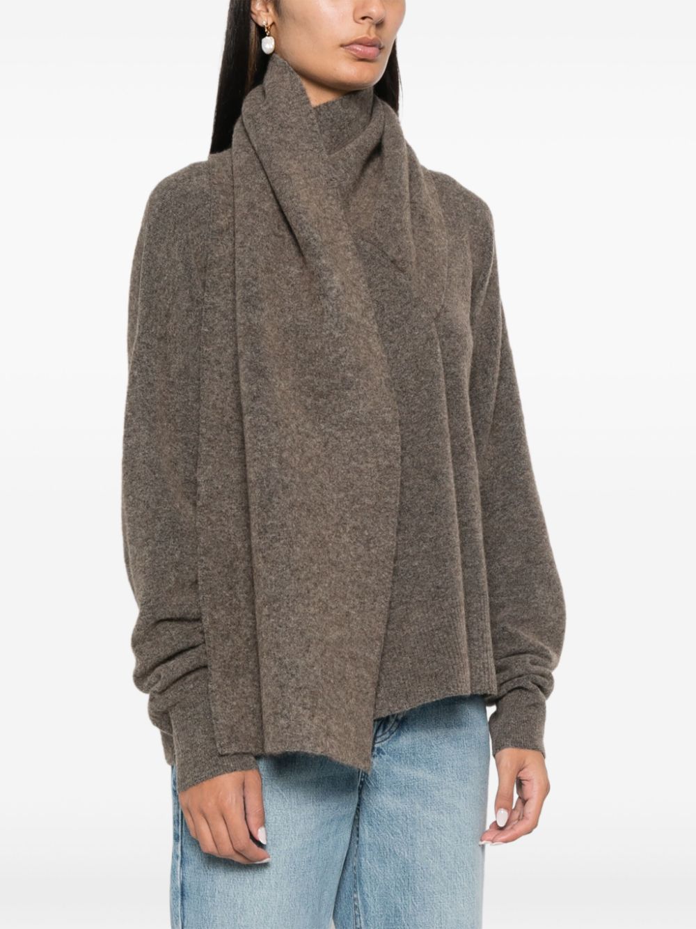 TOTEME-Draped-Scarf Knit-