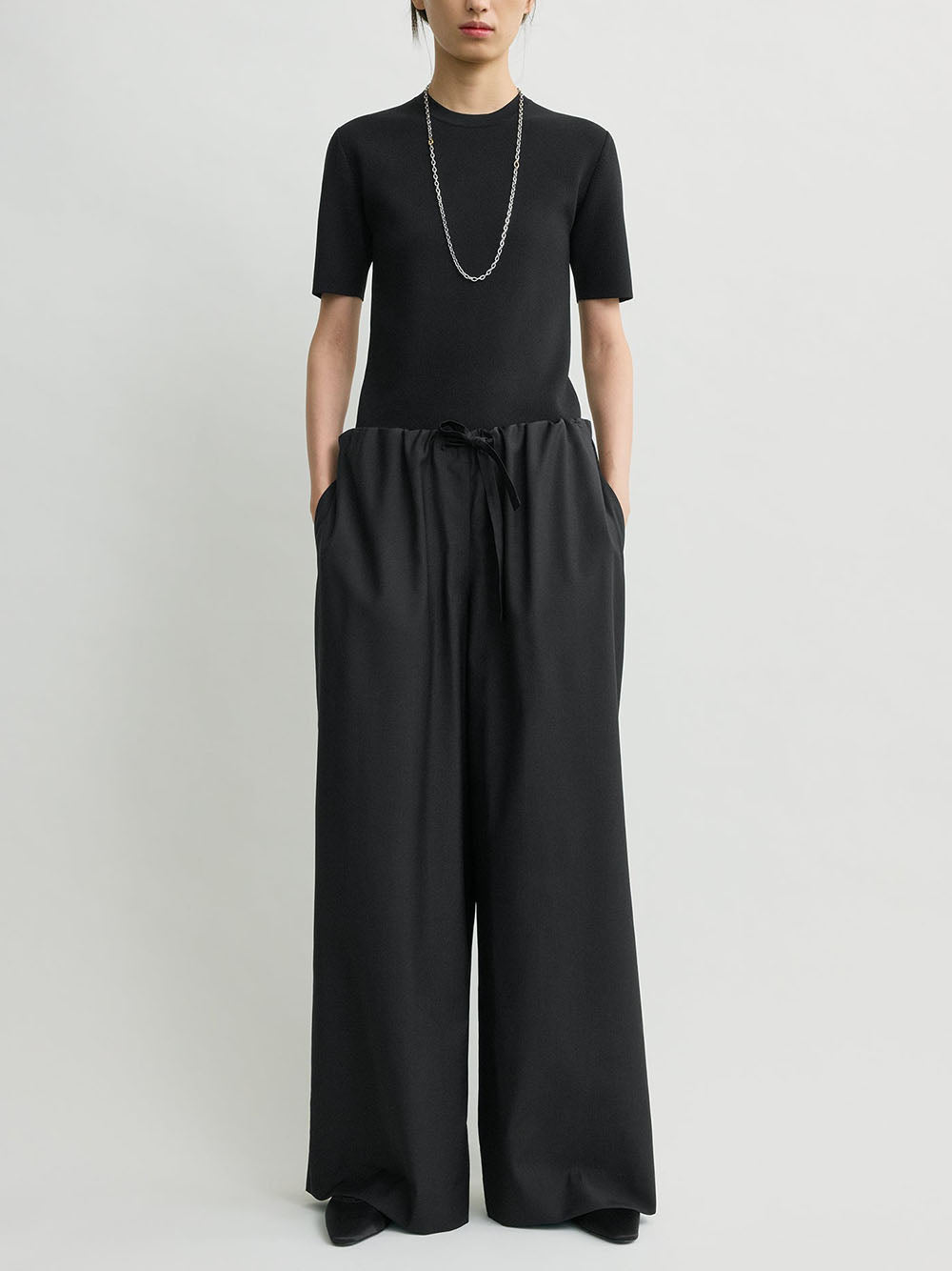 TOTEME-Drawstring dinner trousers-