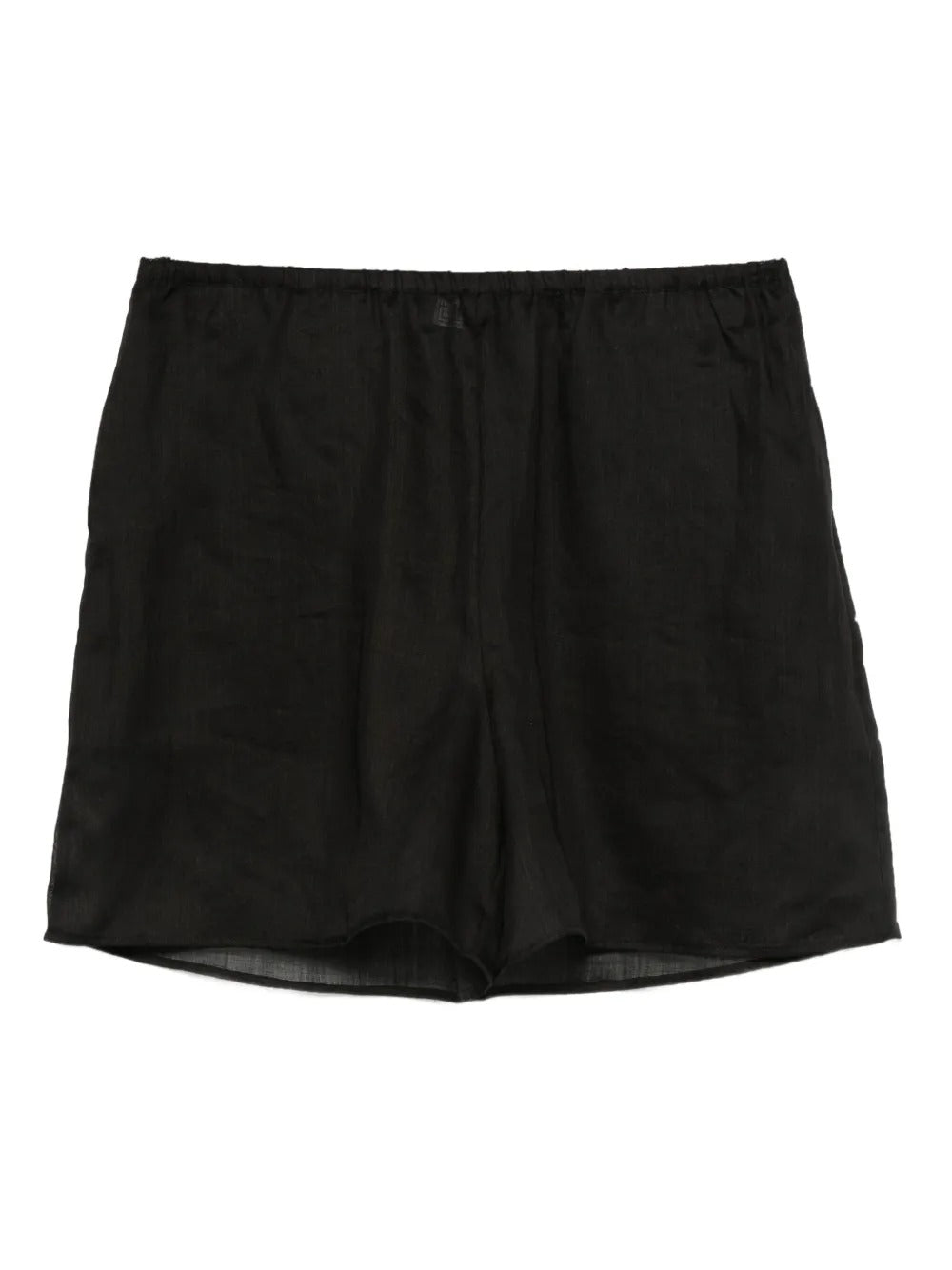 TOTEME-elasticated ramie shorts-