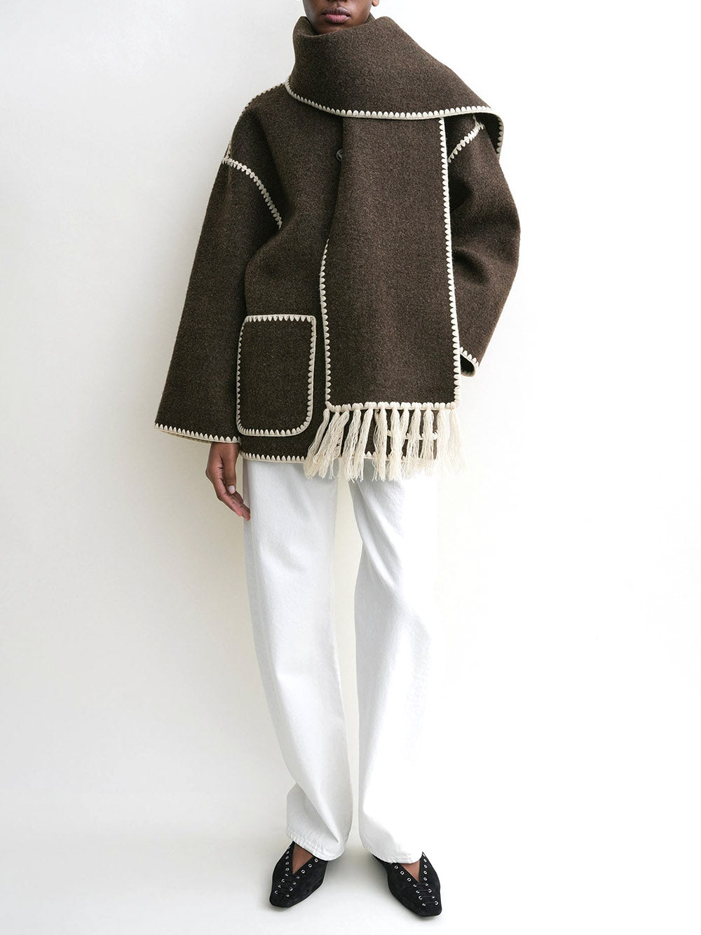 TOTEME-Embroidered Scarf Jacket-