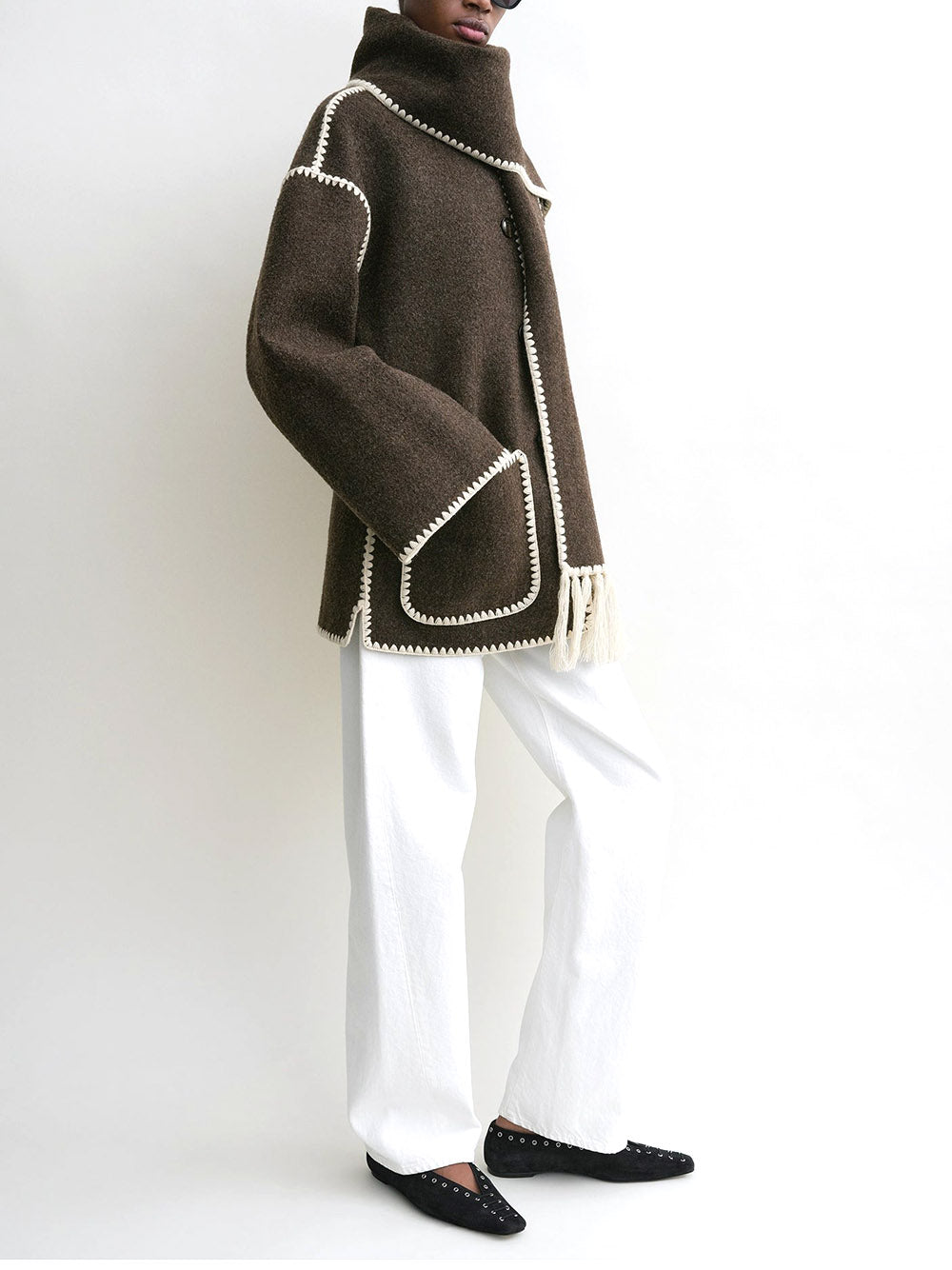 TOTEME-Embroidered Scarf Jacket-