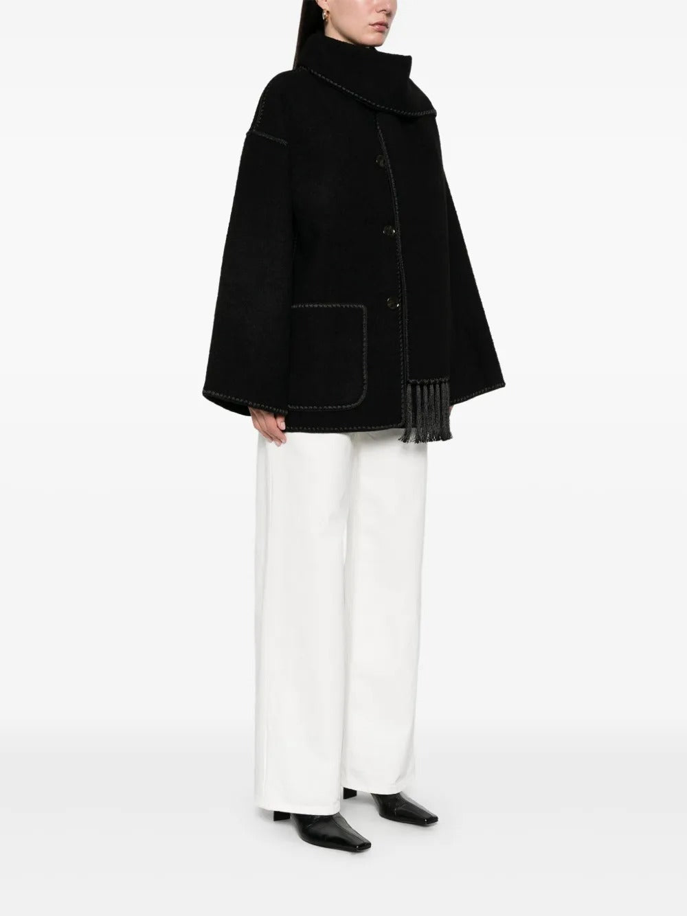 TOTEME-Embroidered Scarf Jacket-