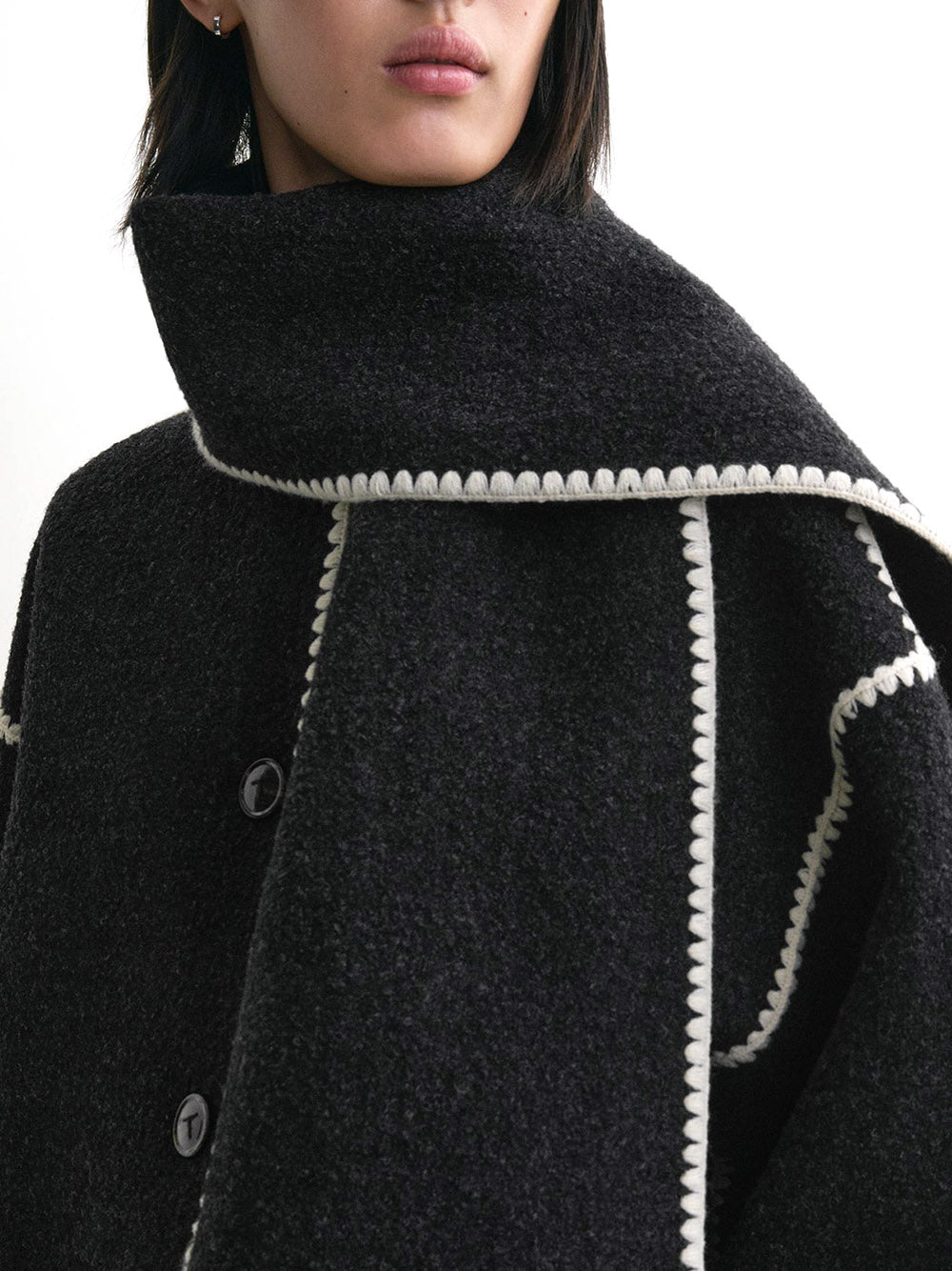 TOTEME-Embroidered scarf jacket-