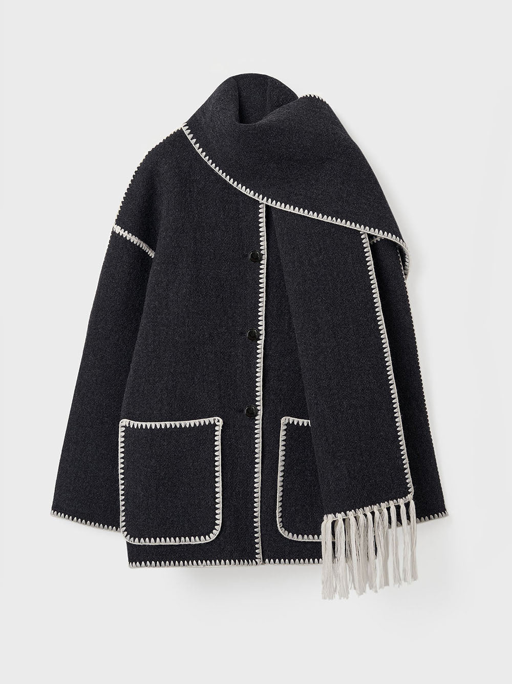 TOTEME-Embroidered scarf jacket-