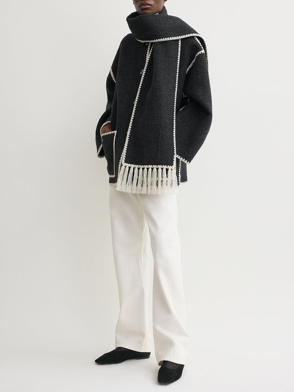 TOTEME-Embroidered scarf jacket-