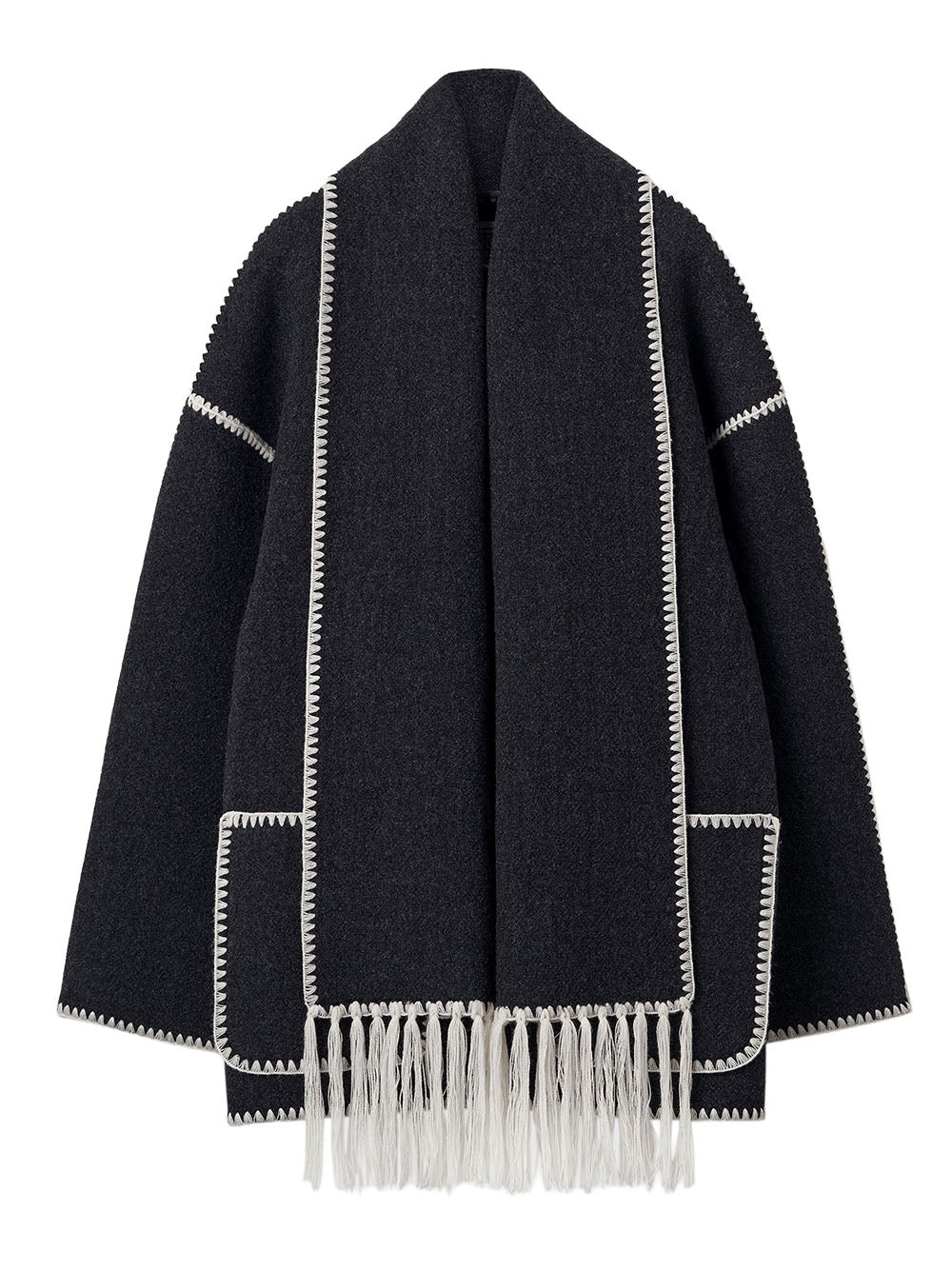 TOTEME-Embroidered scarf jacket-