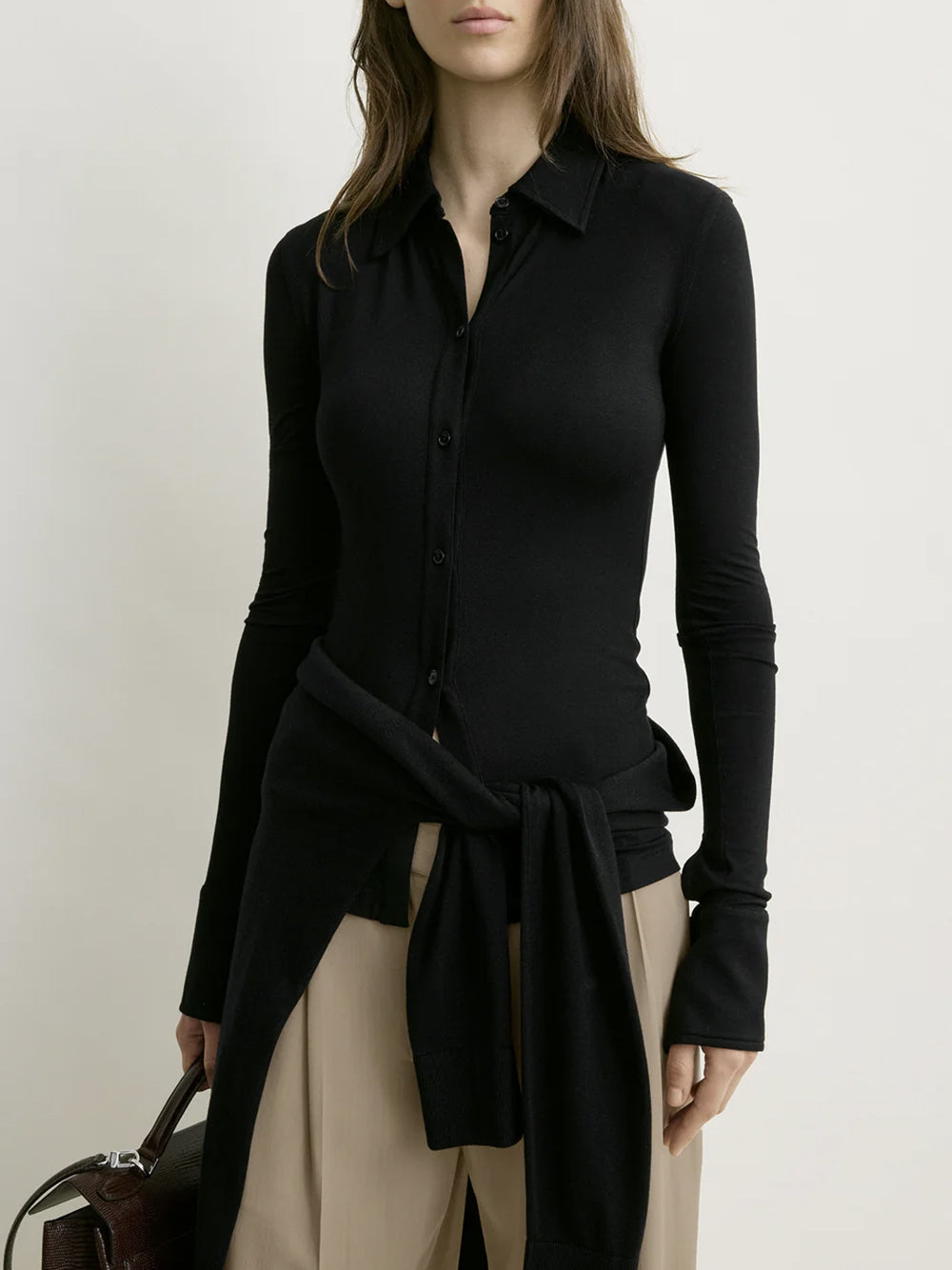 TOTEME-Fitted jersey shirt-
