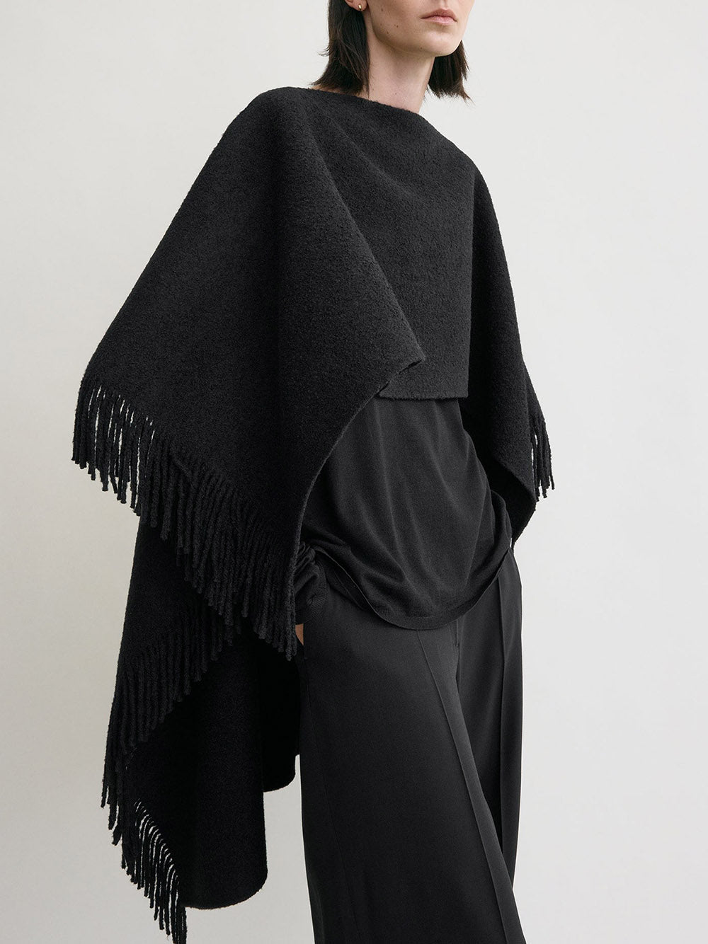 TOTEME-Fringe poncho-