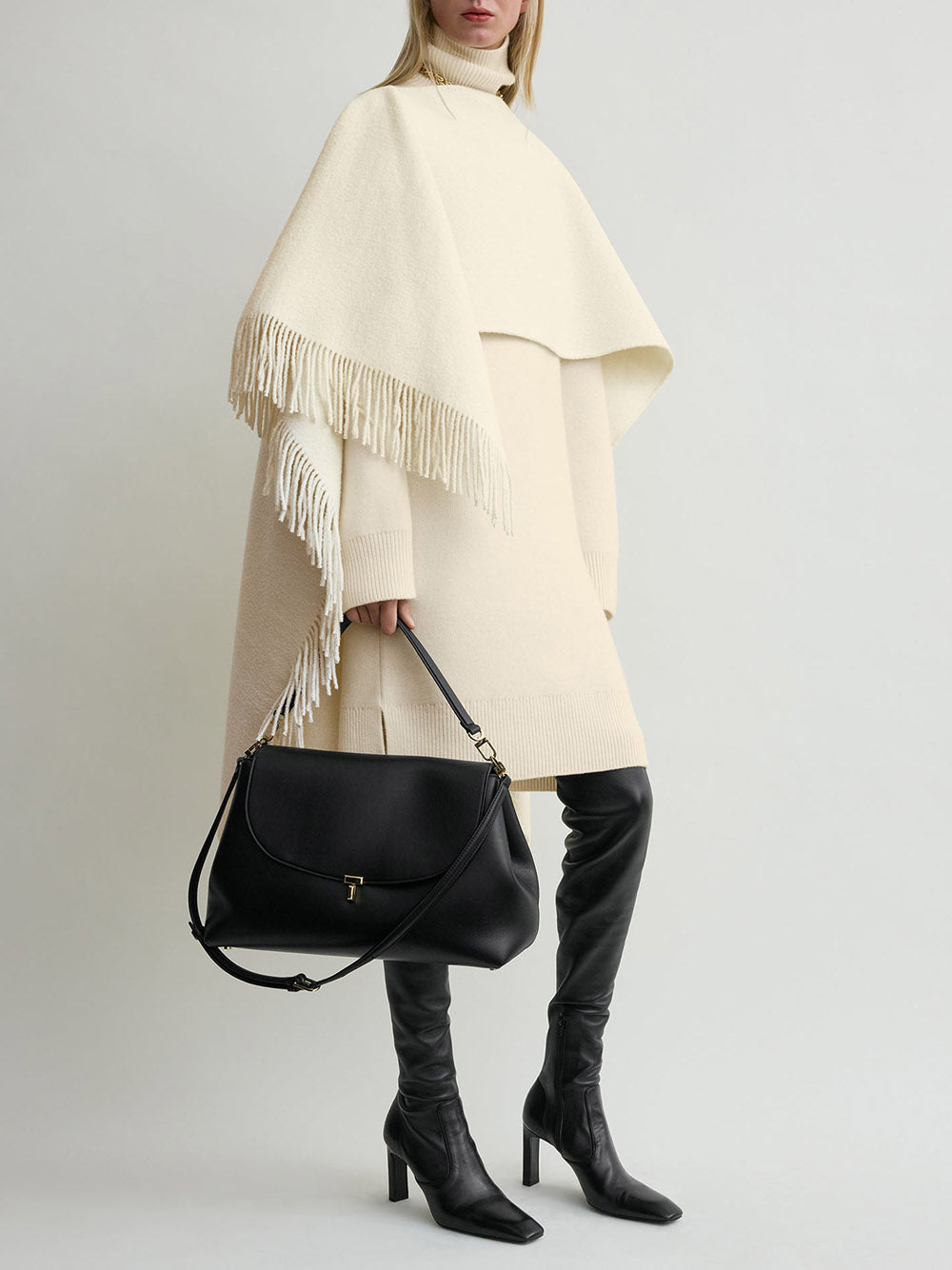TOTEME-Fringe poncho-