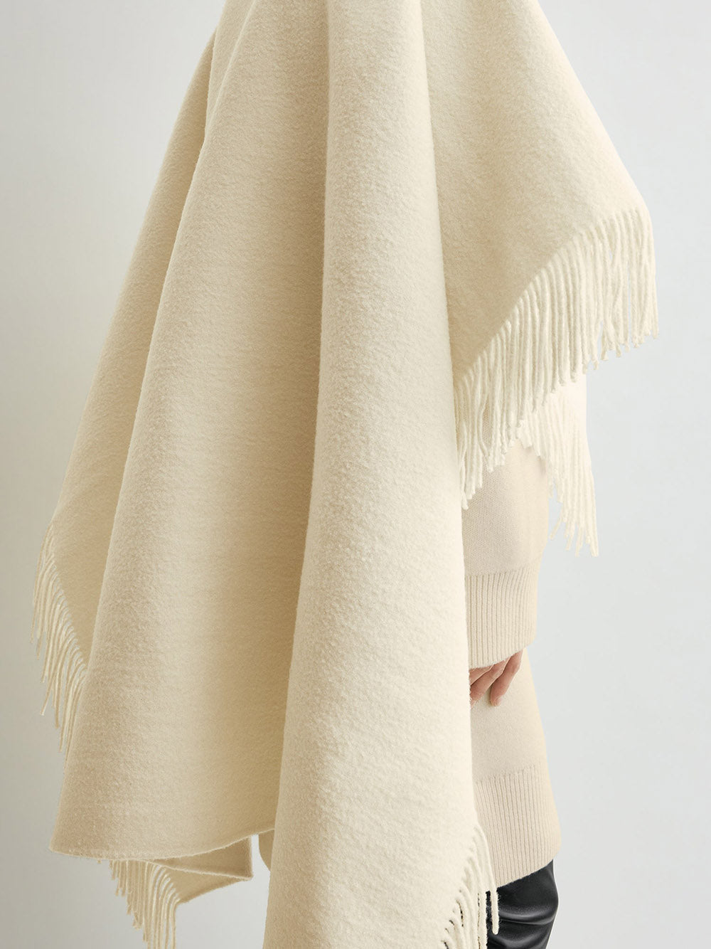 TOTEME-Fringe poncho-